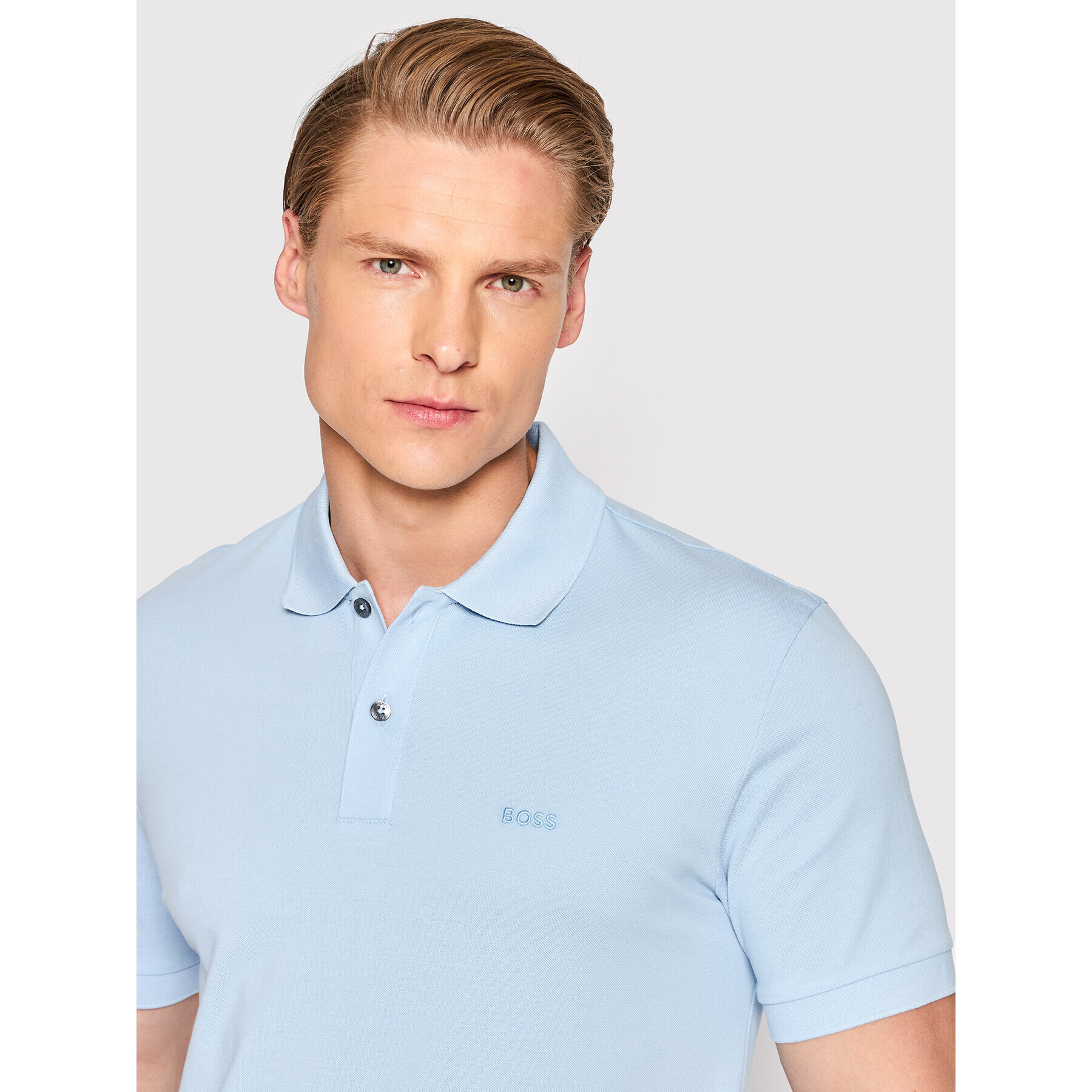 Boss Tricou polo Pallas 50468362 Albastru Regular Fit - Pled.ro