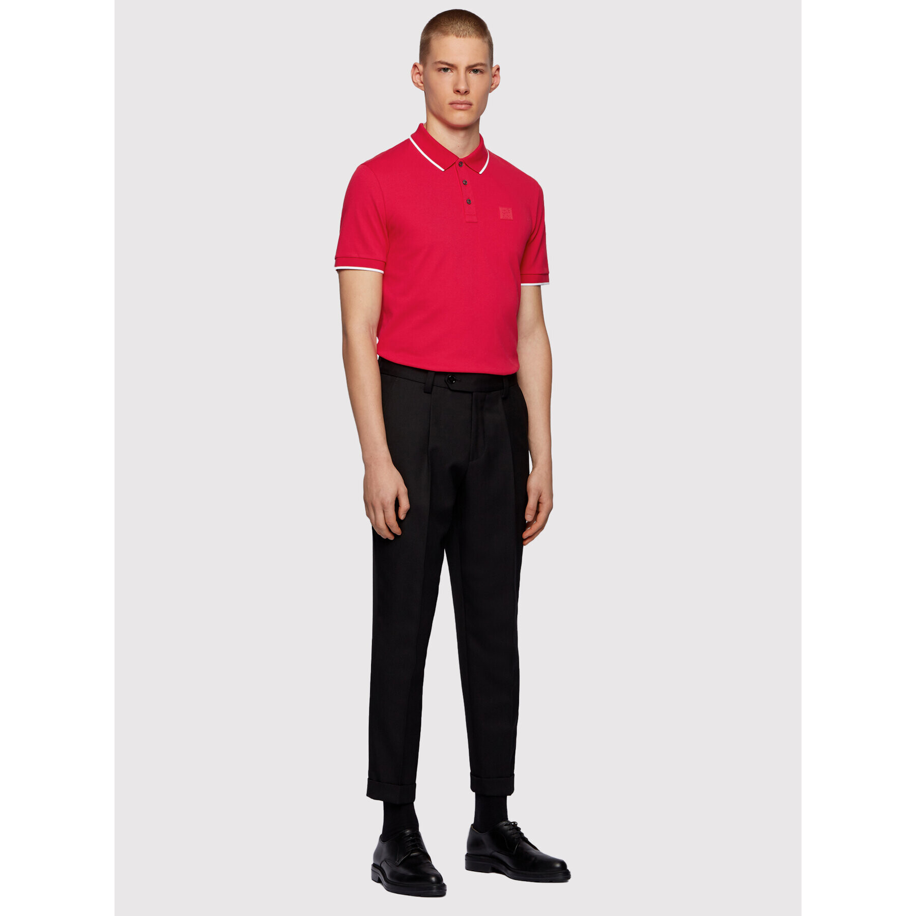 Boss Tricou polo Parlay 101 50445486 Roșu Regular Fit - Pled.ro