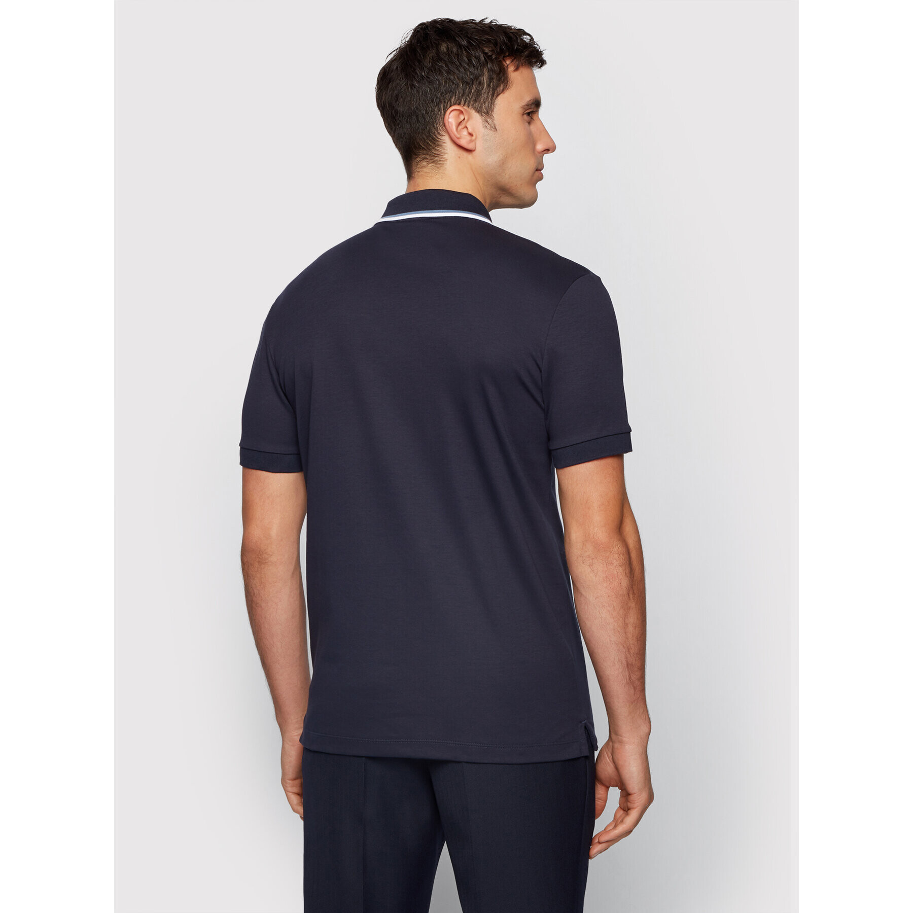 Boss Tricou polo Parlay 104 50448657 Bleumarin Regular Fit - Pled.ro