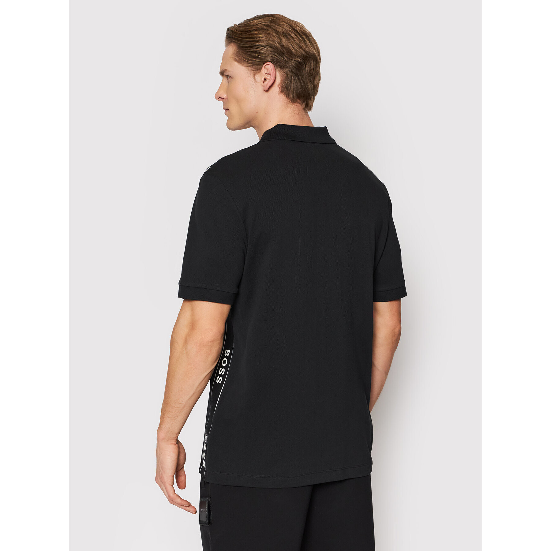 Boss Tricou polo Parlay 138_Hc 50462400 Negru Regular Fit - Pled.ro