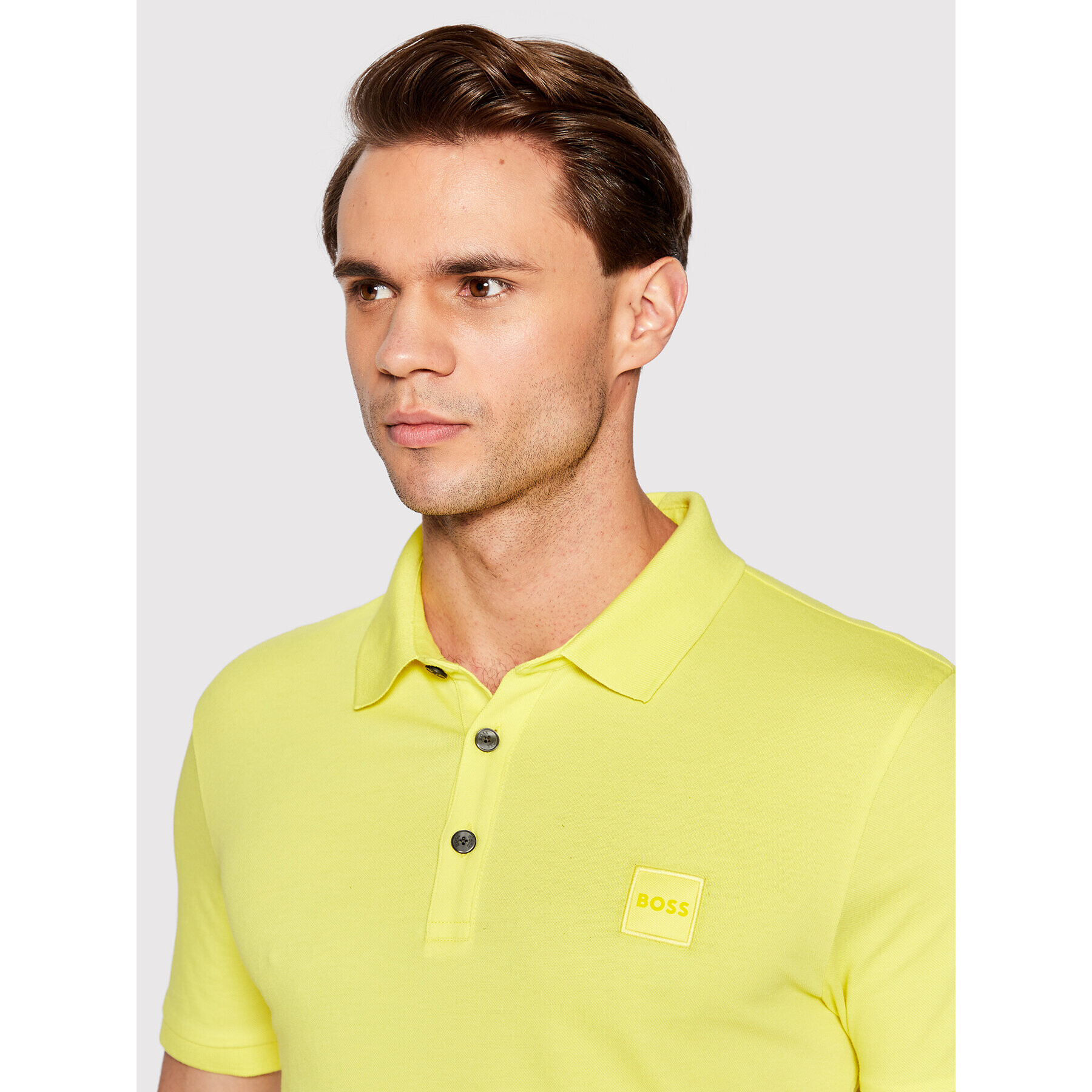 Boss Tricou polo Passenger 50472668 Galben Slim Fit - Pled.ro