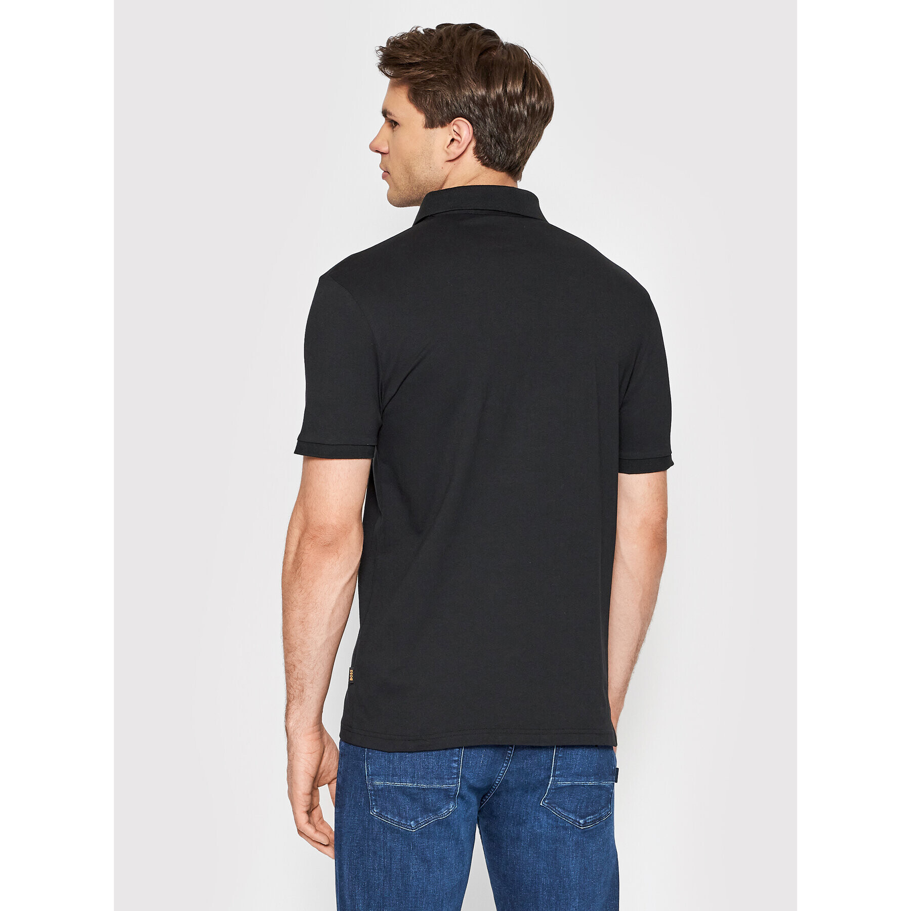 Boss Tricou polo Passenger 50472668 Negru Slim Fit - Pled.ro