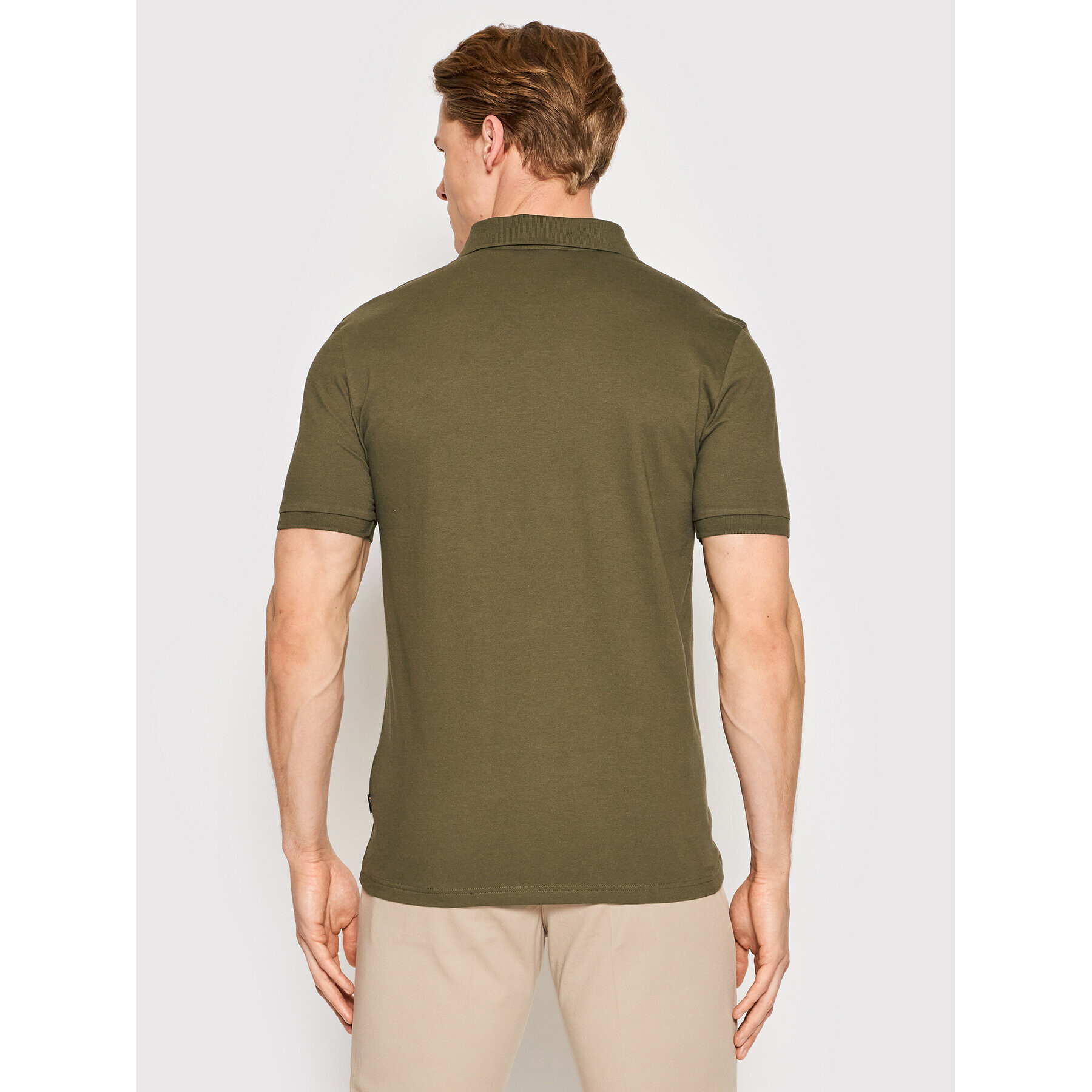 Boss Tricou polo Passenger 50472668 Verde Slim Fit - Pled.ro