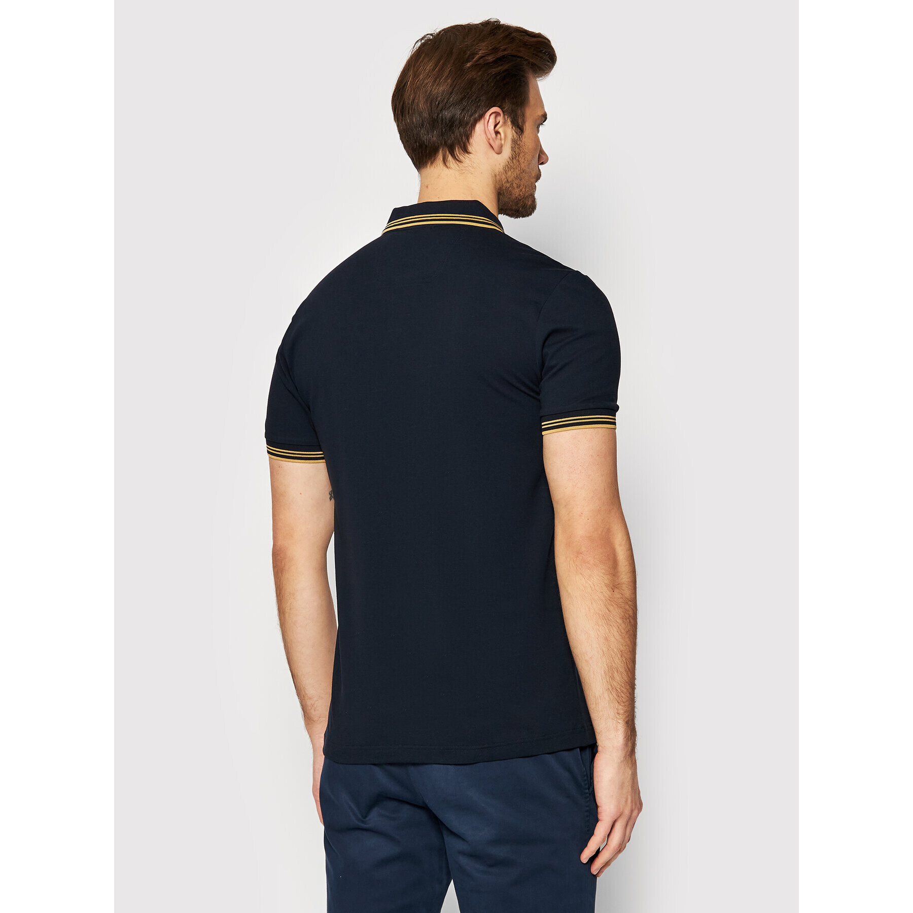 Boss Tricou polo Paul Curved 50469210 Bleumarin Slim Fit - Pled.ro