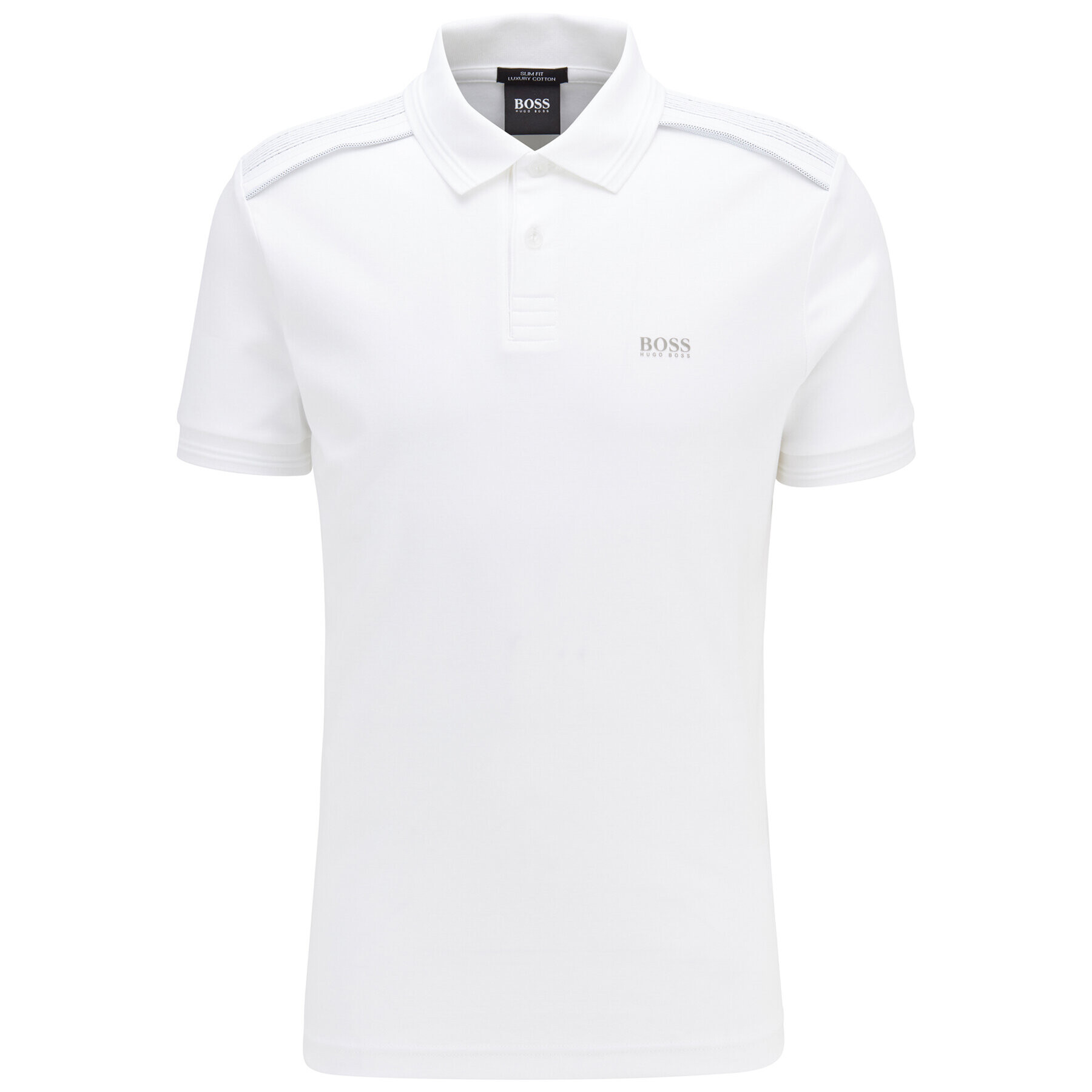 Boss Tricou polo Paule Tr 50435671 Alb Slim Fit - Pled.ro