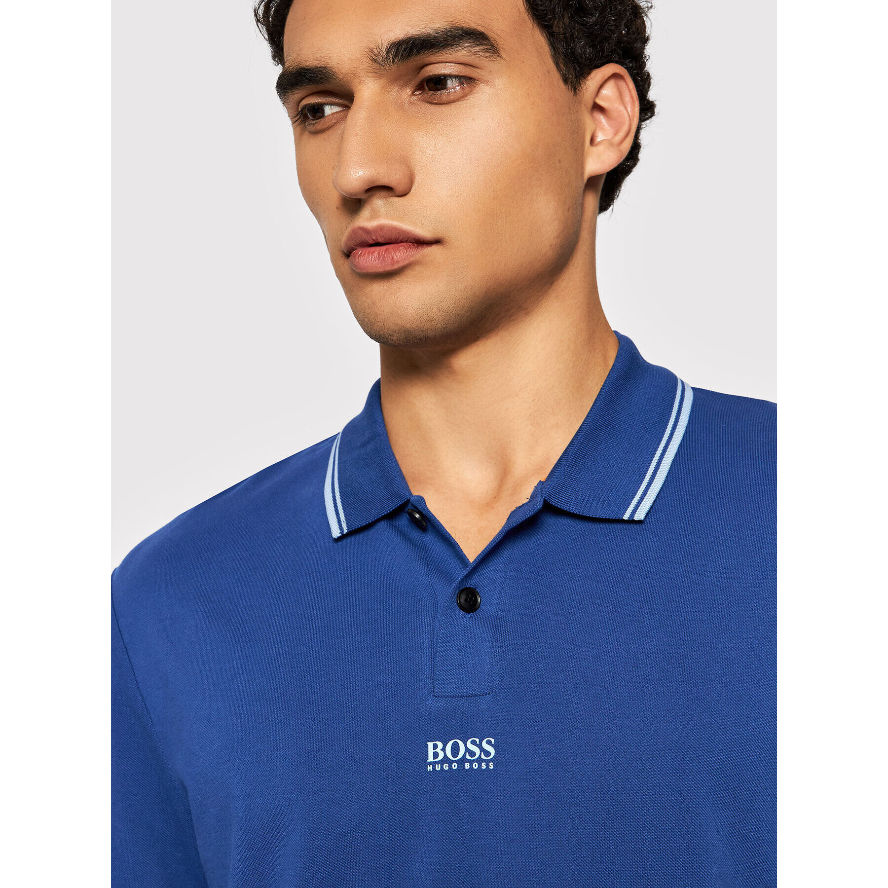 Boss Tricou polo Pchup 1 50449367 Albastru Regular Fit - Pled.ro