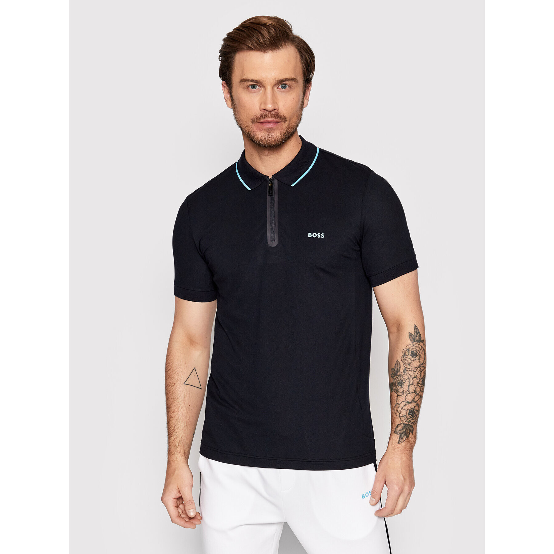 Boss Tricou polo Philix 50466444 Bleumarin Slim Fit - Pled.ro