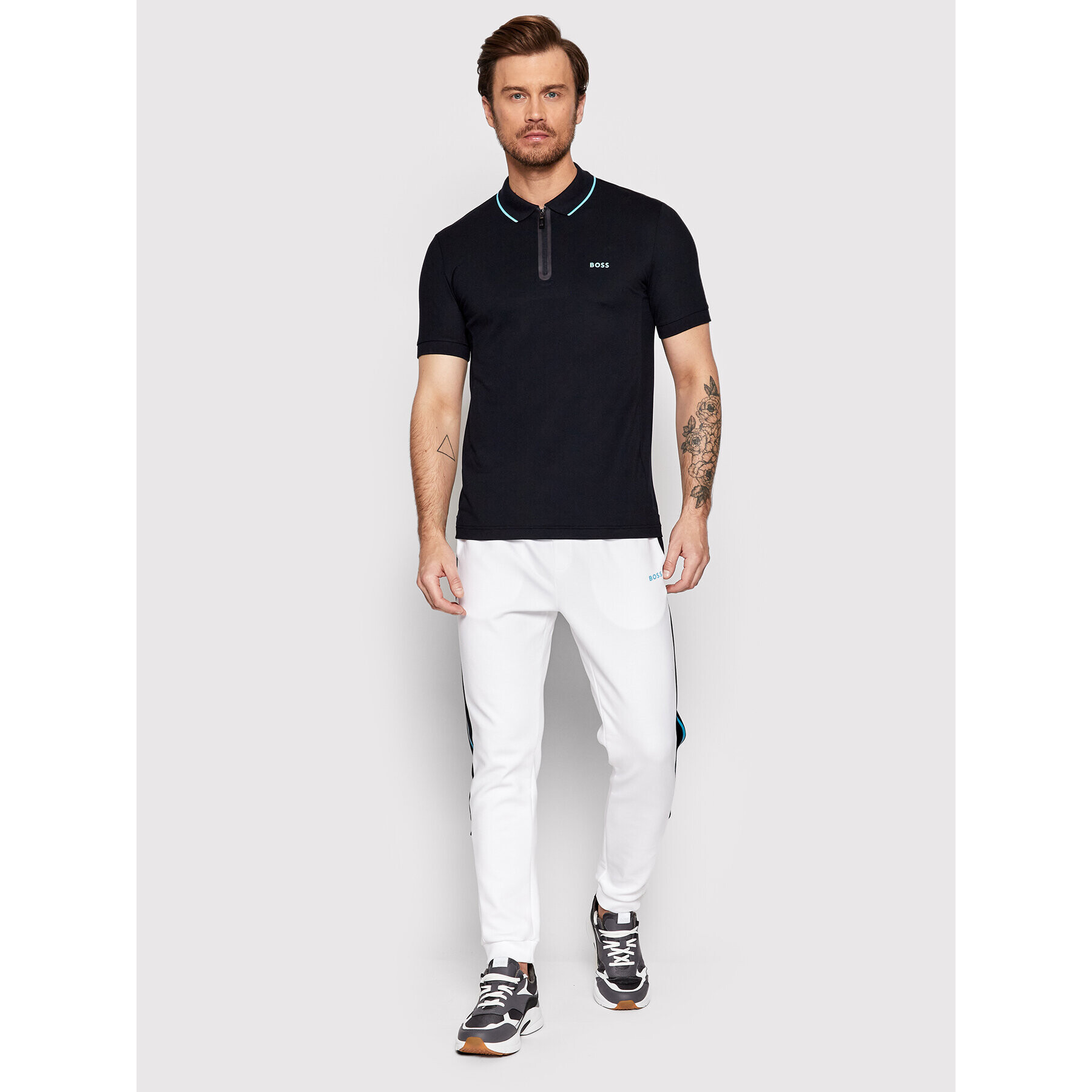 Boss Tricou polo Philix 50466444 Bleumarin Slim Fit - Pled.ro