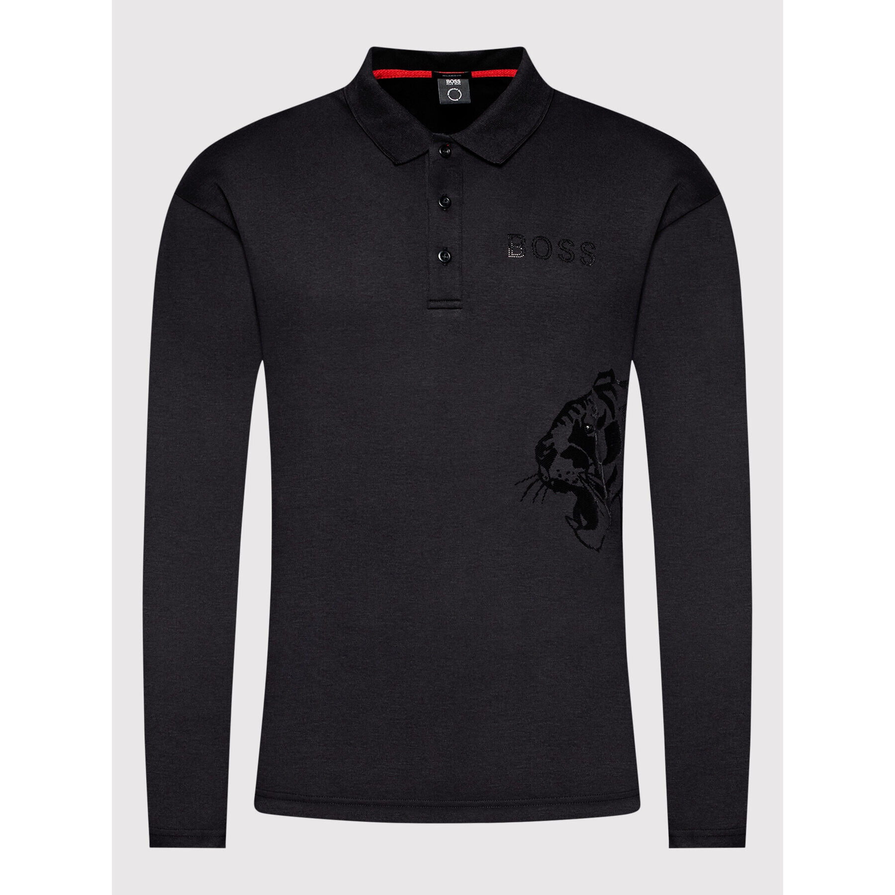 Boss Tricou polo Plisy Iconic 50463031 Negru Relaxed Fit - Pled.ro