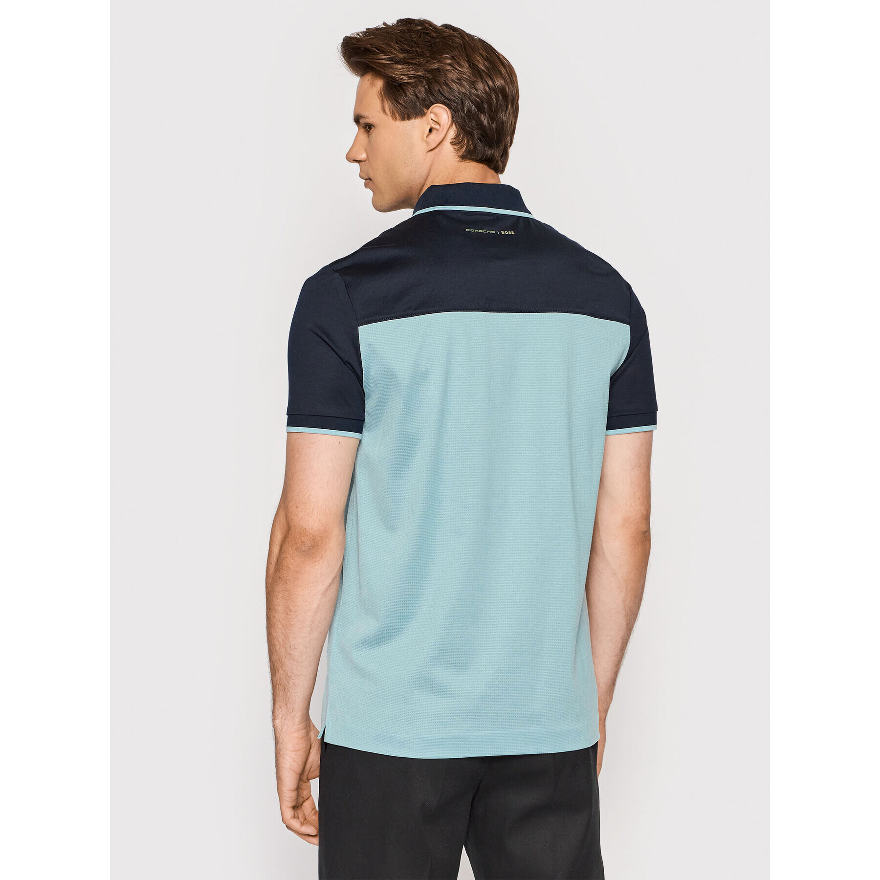 Boss Tricou polo PORSCHE Phillipson 160_Ps 50466070 Albastru Slim Fit - Pled.ro