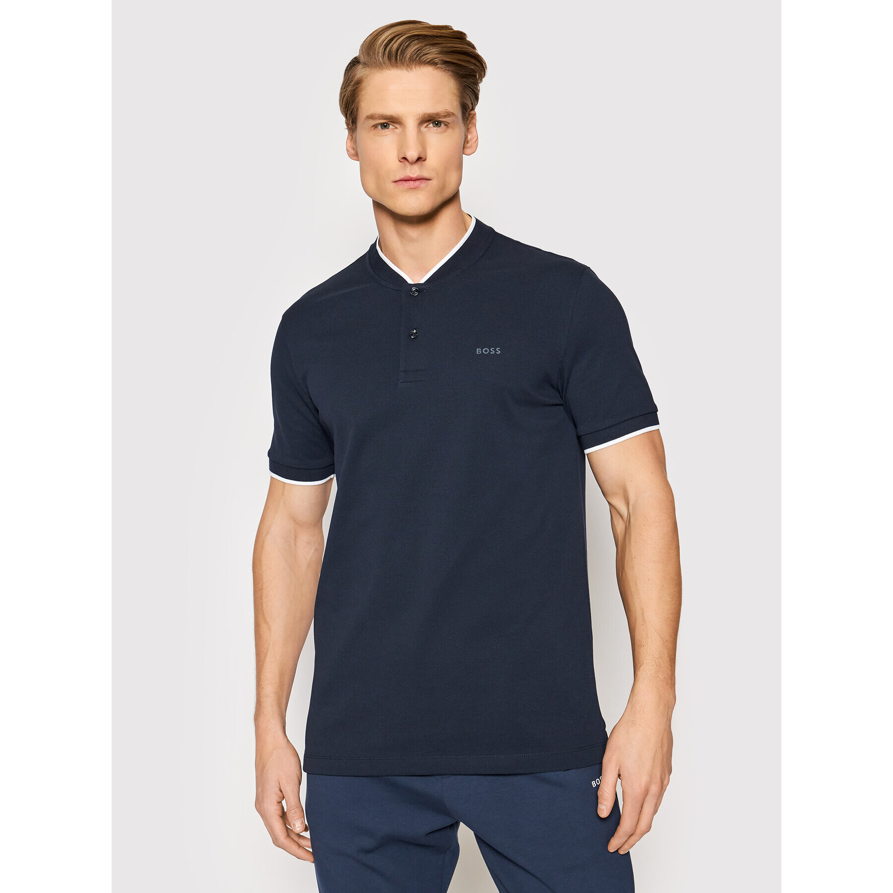 Boss Tricou polo Pratt 145 50467139 Bleumarin Regular Fit - Pled.ro