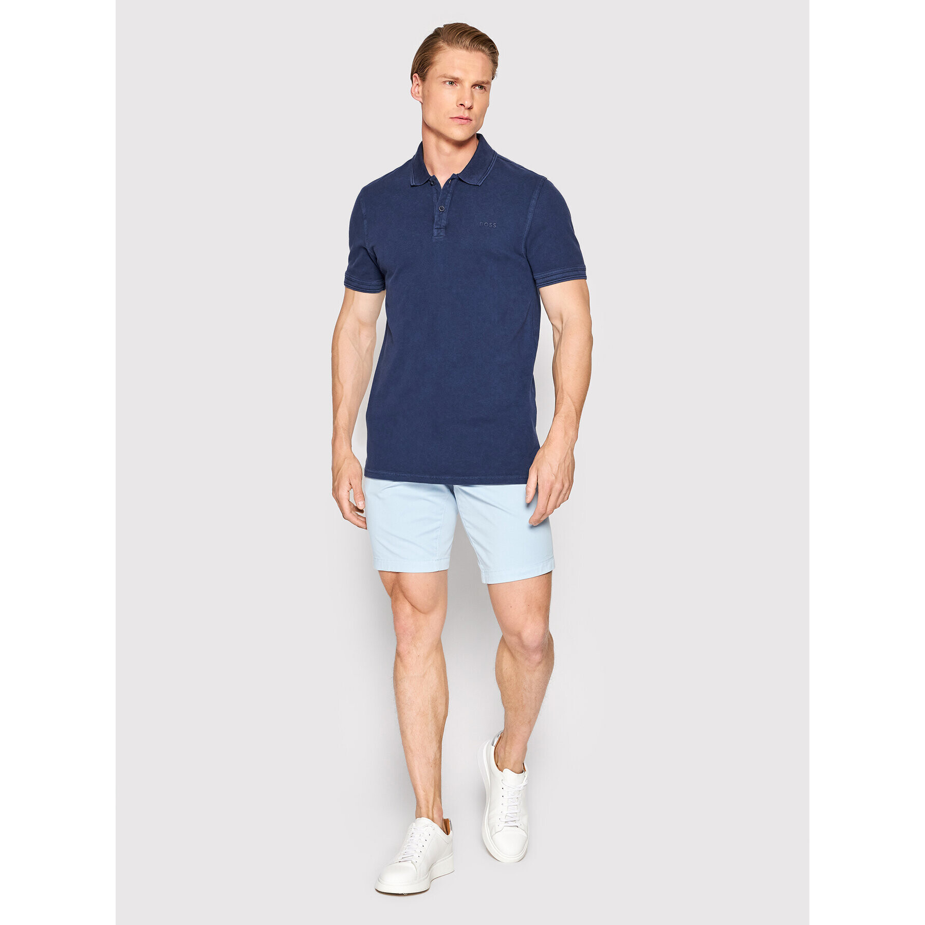 Boss Tricou polo Prime 50468576 Bleumarin Slim Fit - Pled.ro