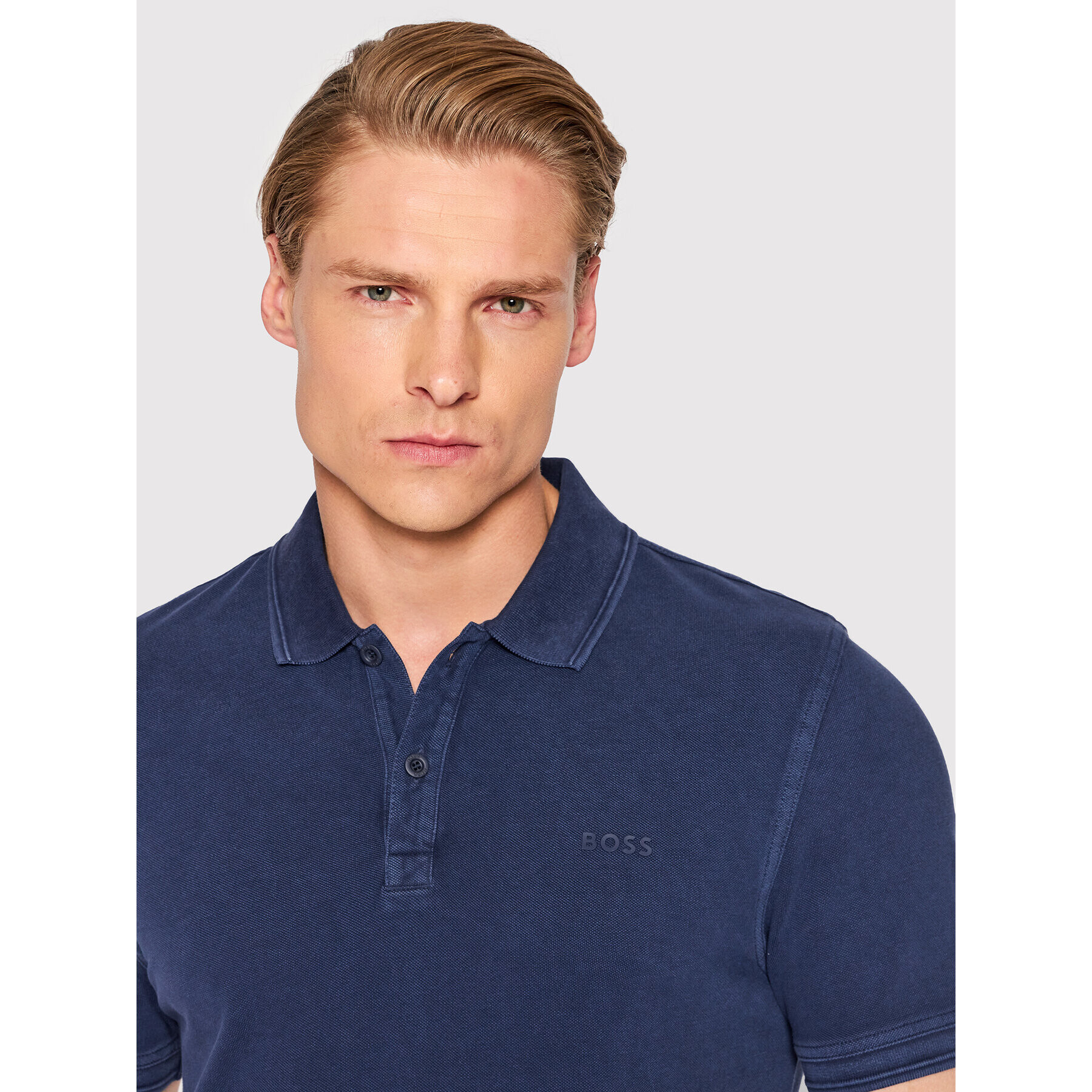 Boss Tricou polo Prime 50468576 Bleumarin Slim Fit - Pled.ro