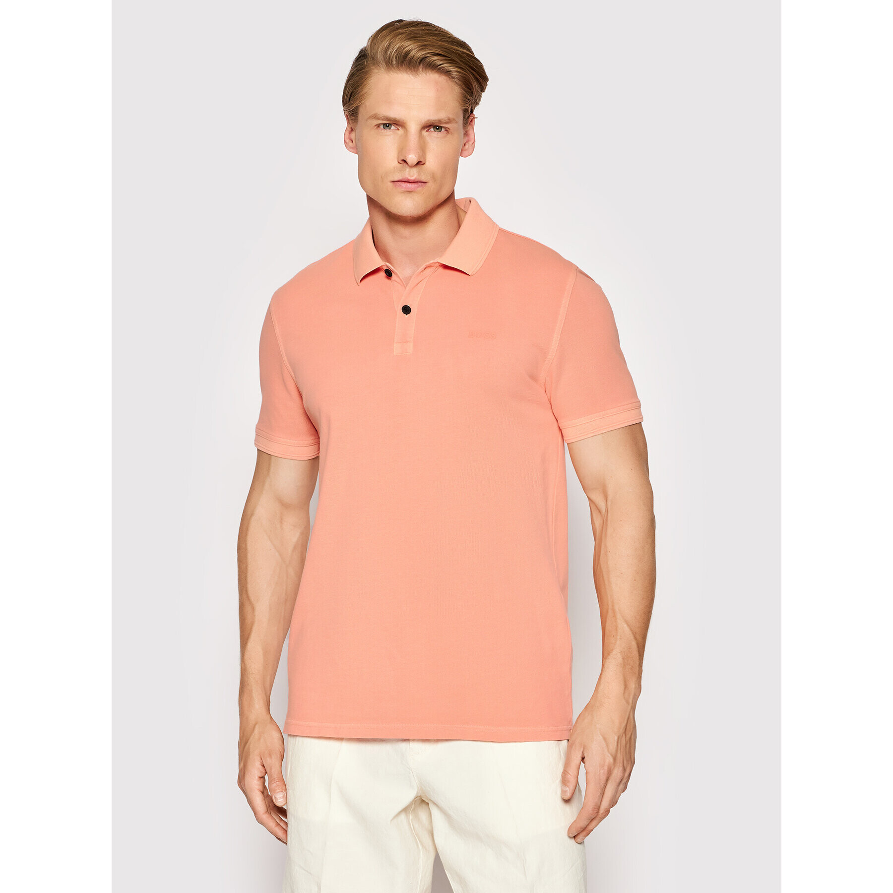 Boss Tricou polo Prime 50468576 Portocaliu Slim Fit - Pled.ro