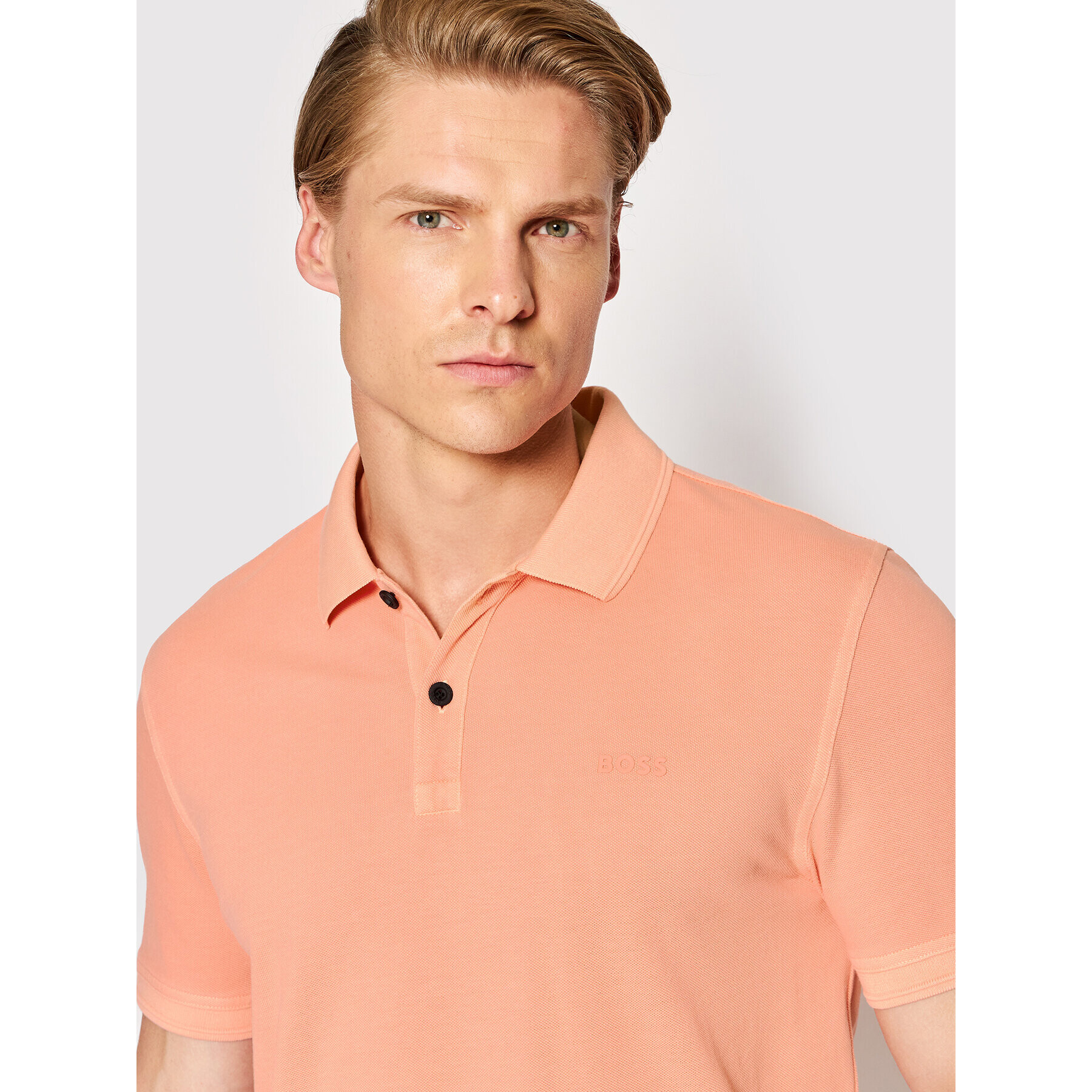 Boss Tricou polo Prime 50468576 Portocaliu Slim Fit - Pled.ro