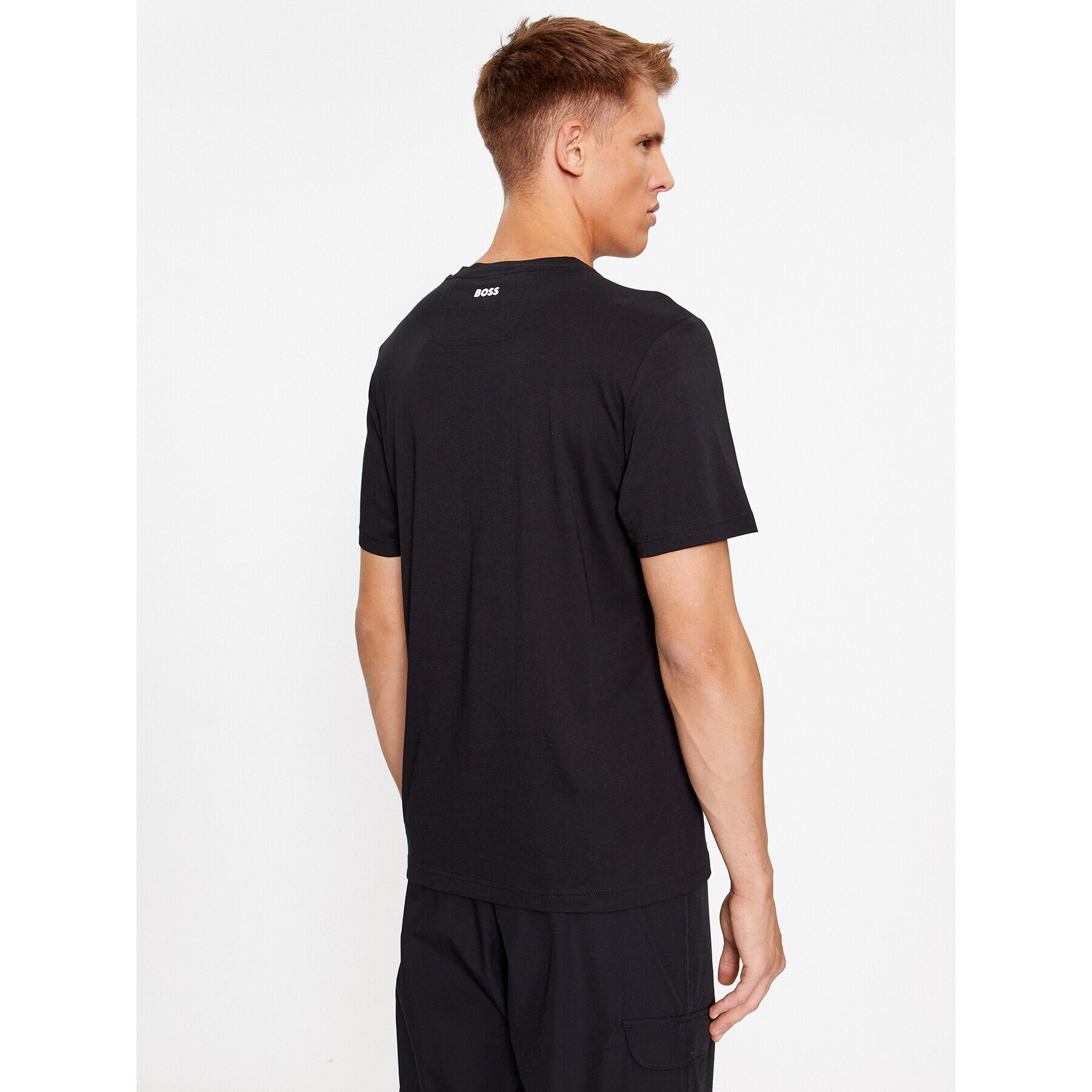 Boss Tricou Tee 1 50477616 Negru Regular Fit - Pled.ro