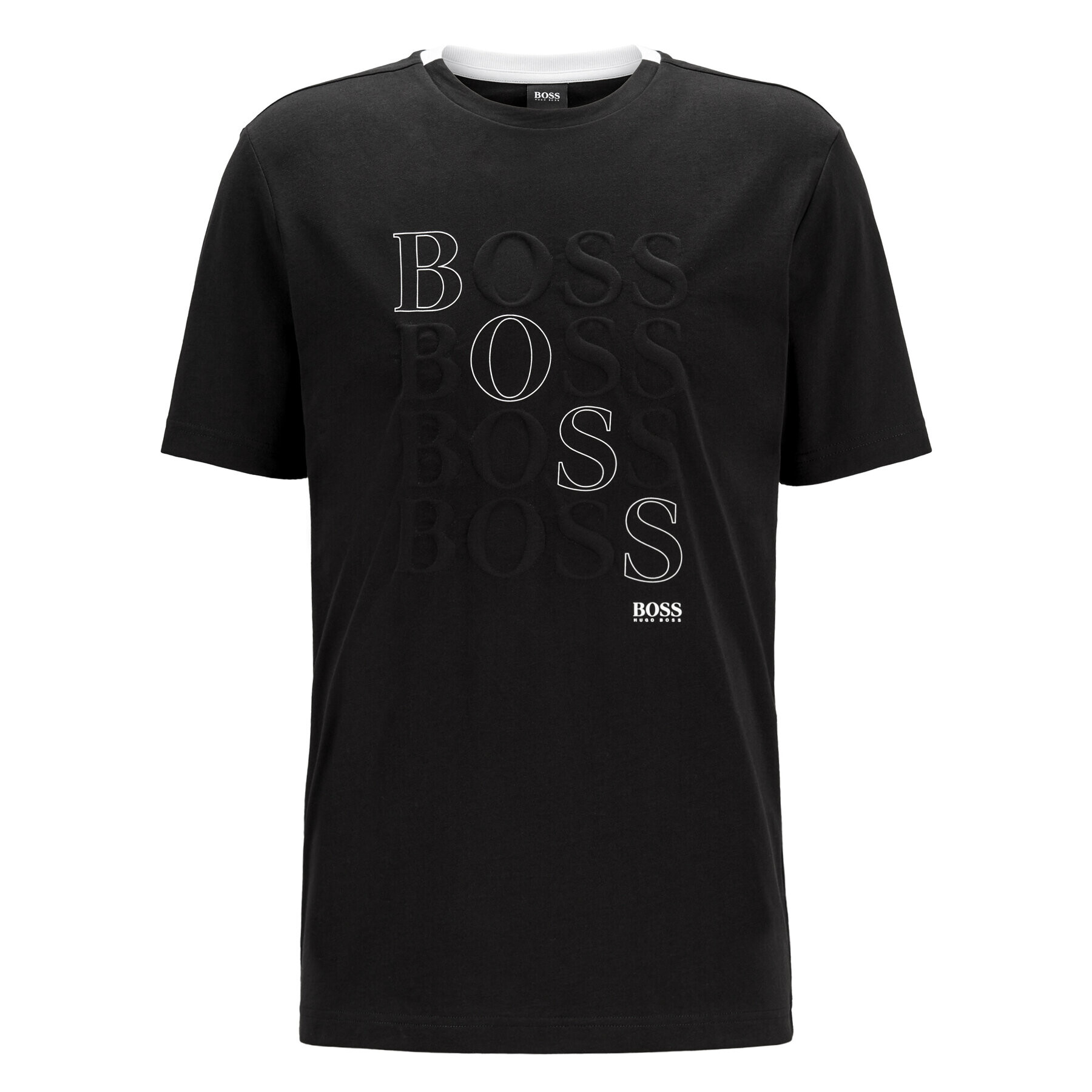 Boss Tricou Teeonic 50447948 Negru Regular Fit - Pled.ro