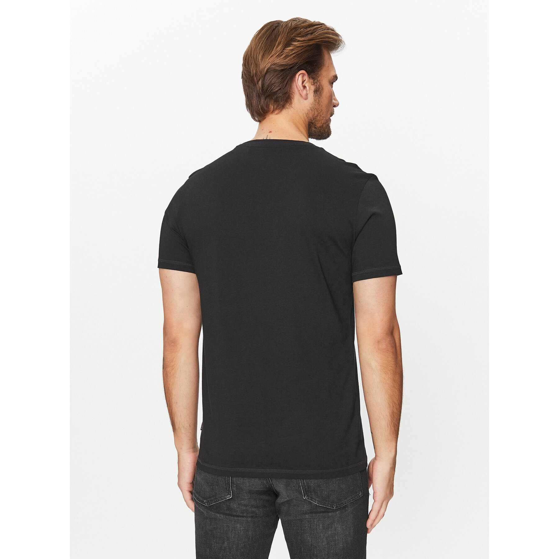 Boss Tricou Temessage 50503552 Negru Relaxed Fit - Pled.ro