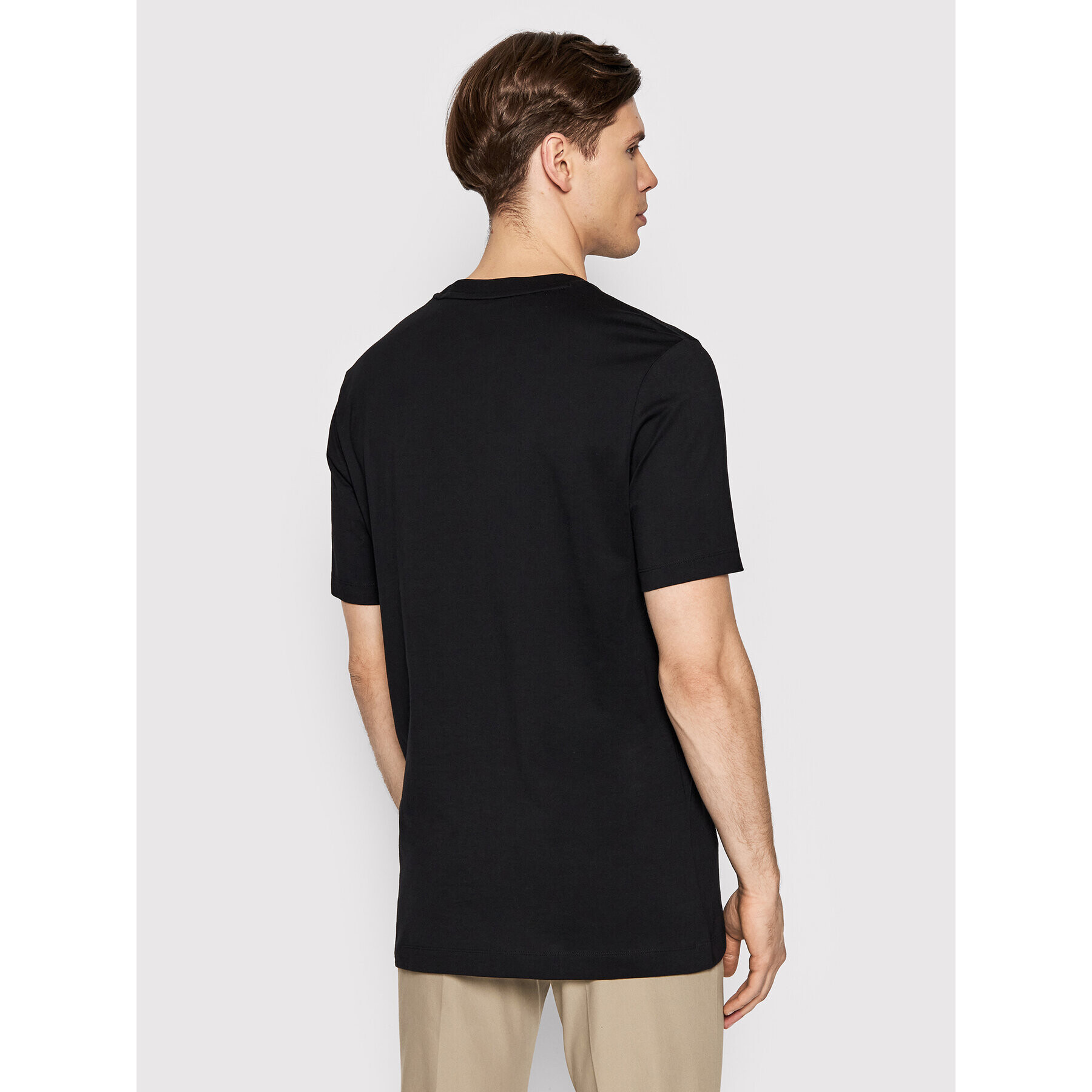 Boss Tricou Thompson 01 50468347 Negru Regular Fit - Pled.ro