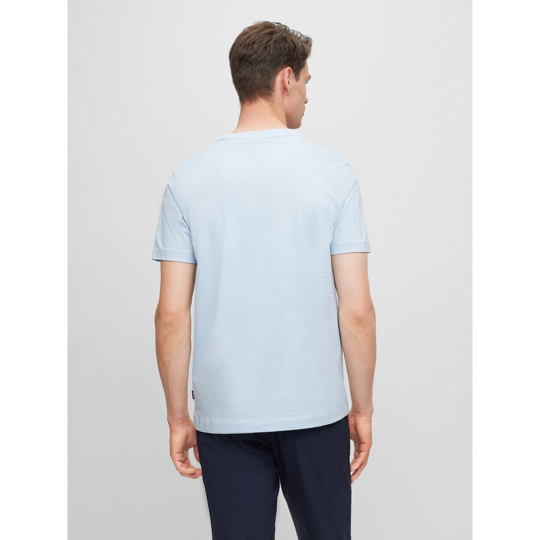 Boss Tricou Thompson 50468347 Albastru Regular Fit - Pled.ro