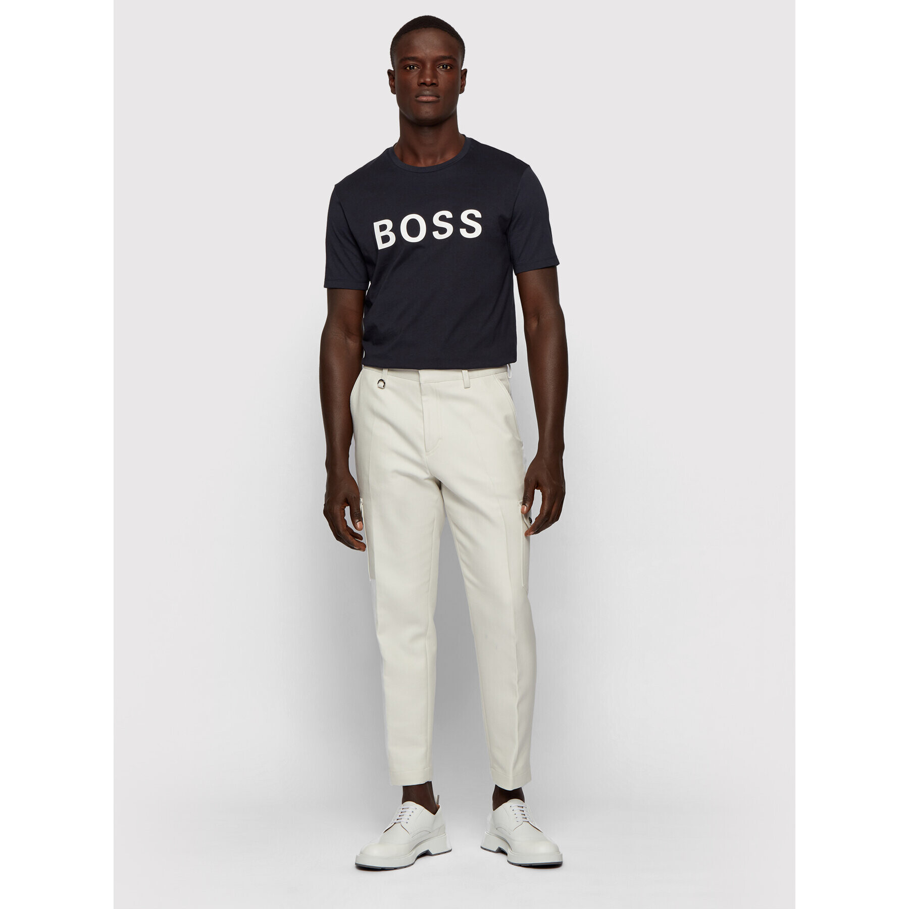 Boss Tricou Tiburt 171_BB 50430889 Bleumarin Regular Fit - Pled.ro