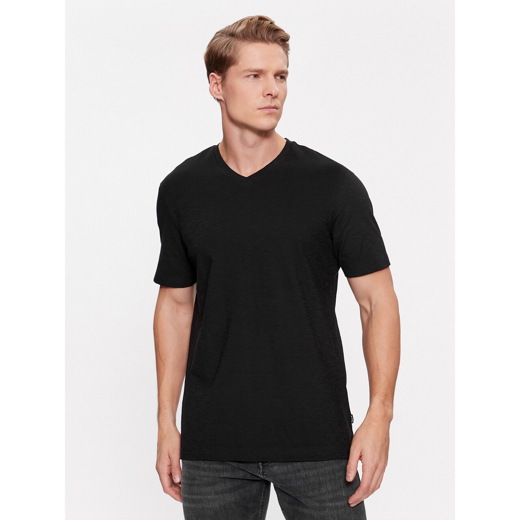 Boss Tricou Tilson 60 50468433 Negru Regular Fit - Pled.ro