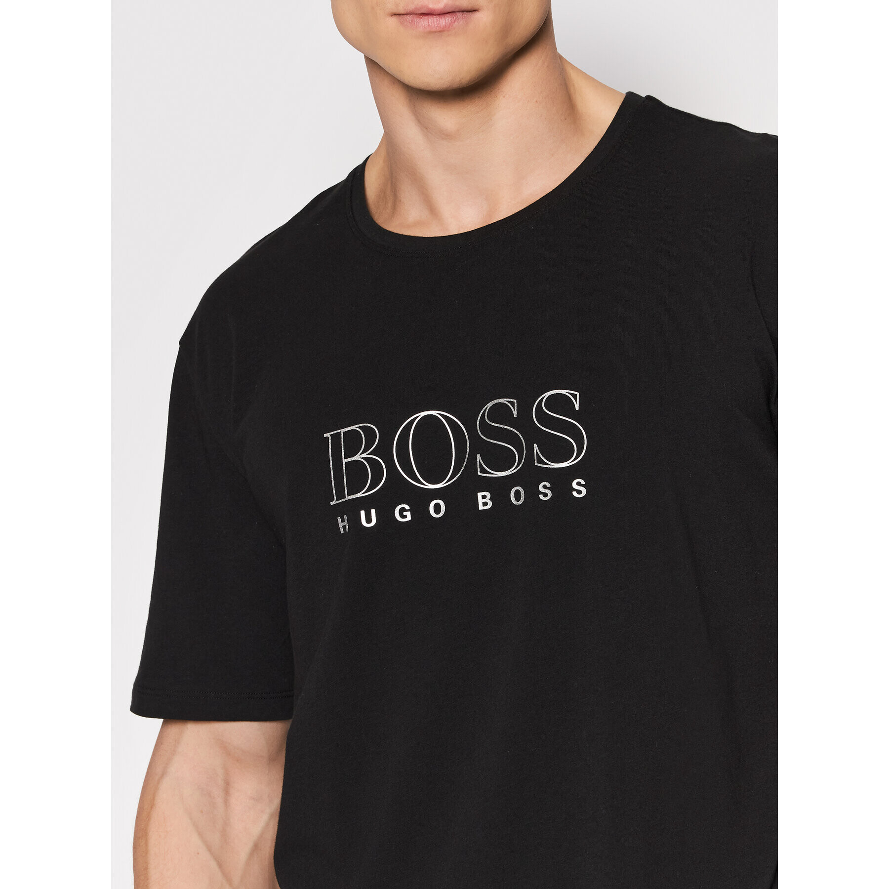 Boss Tricou Urban 50463515 Negru Regular Fit - Pled.ro