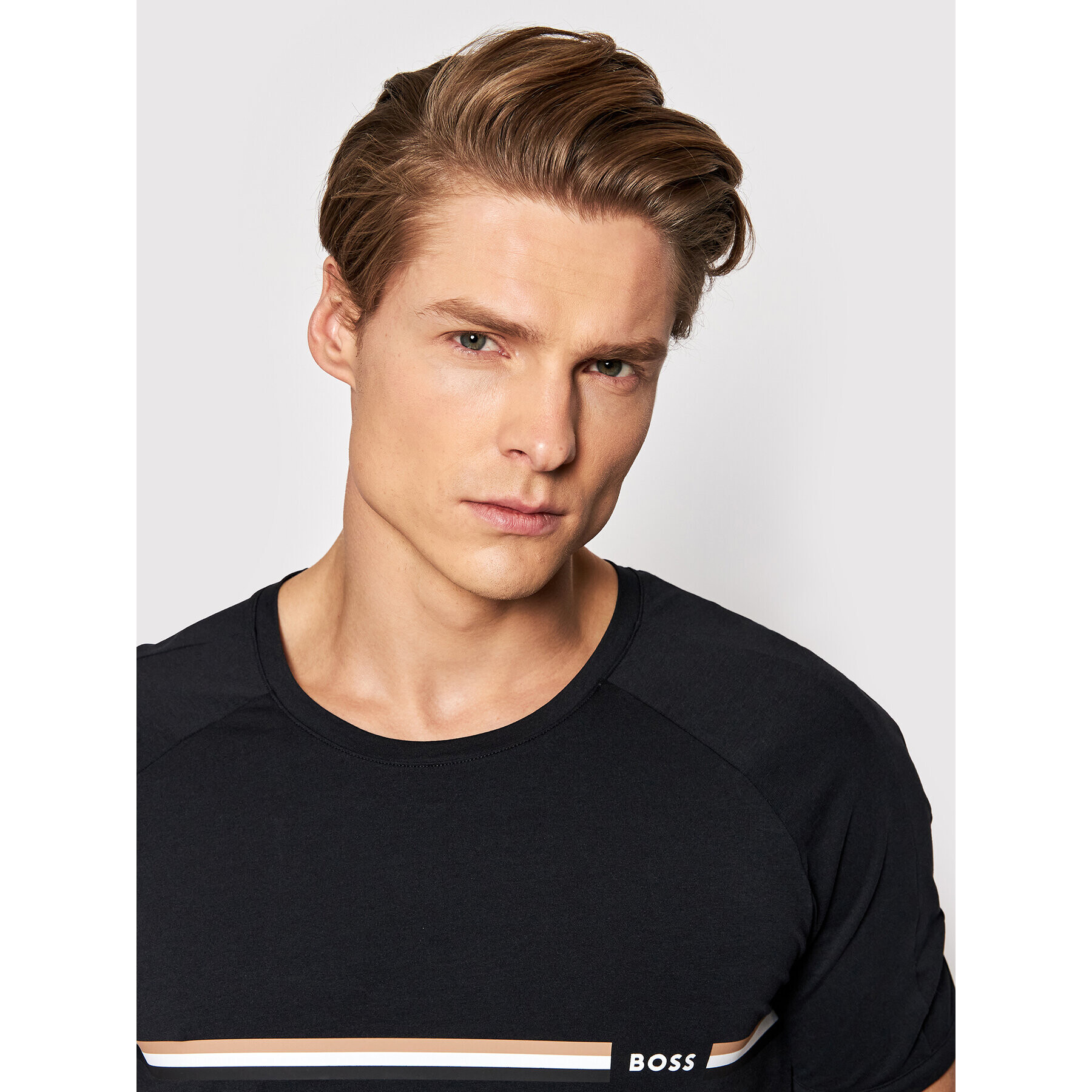 Boss Tricou Vitality 50469597 Negru Regular Fit - Pled.ro