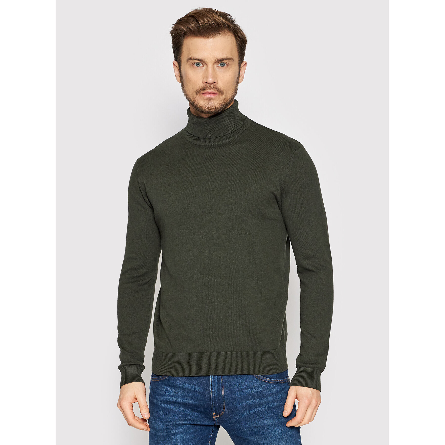 Brave Soul Bluză cu gât MK-230HUME3 Verde Regular Fit - Pled.ro