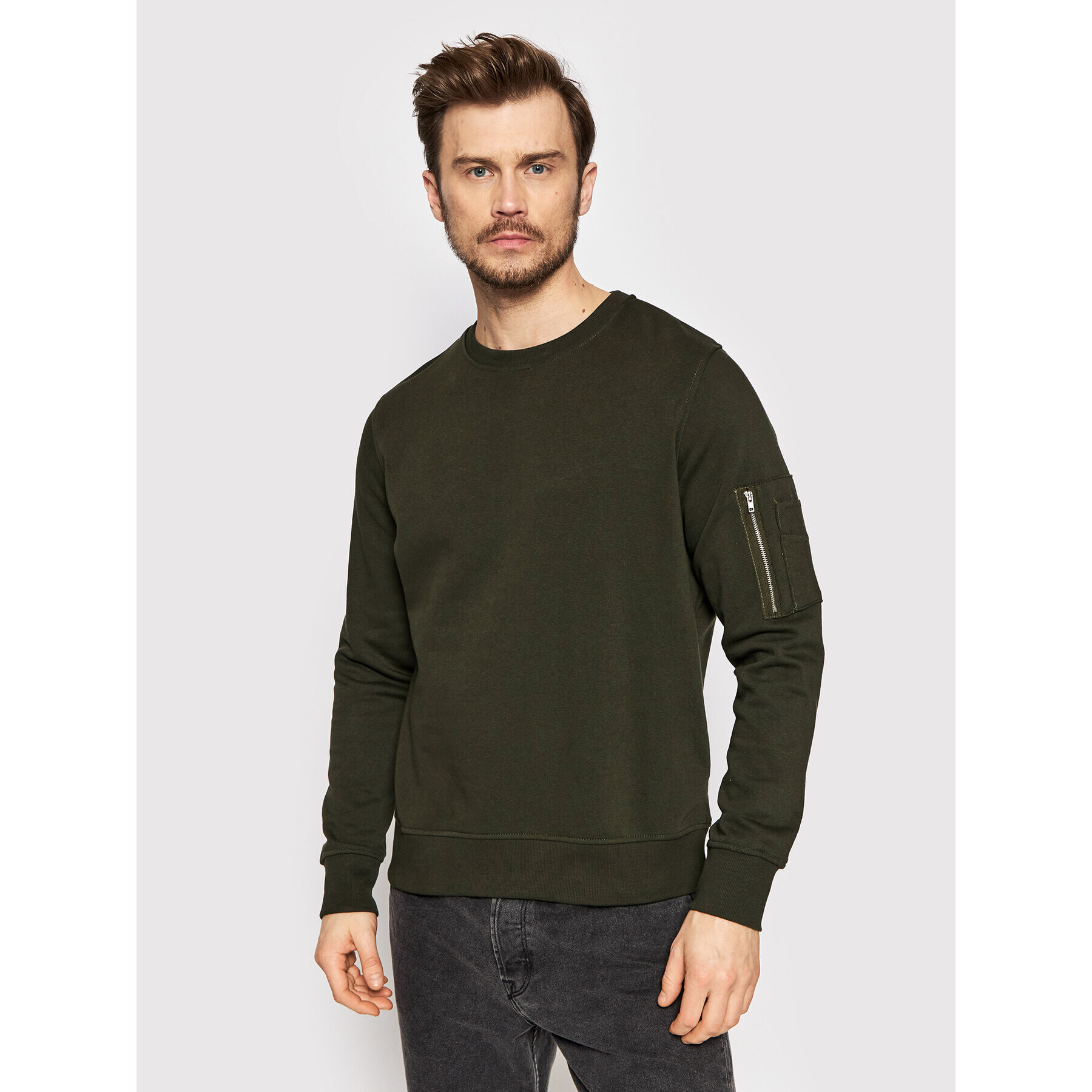 Brave Soul Bluză MSS-69AZLON Verde Regular Fit - Pled.ro