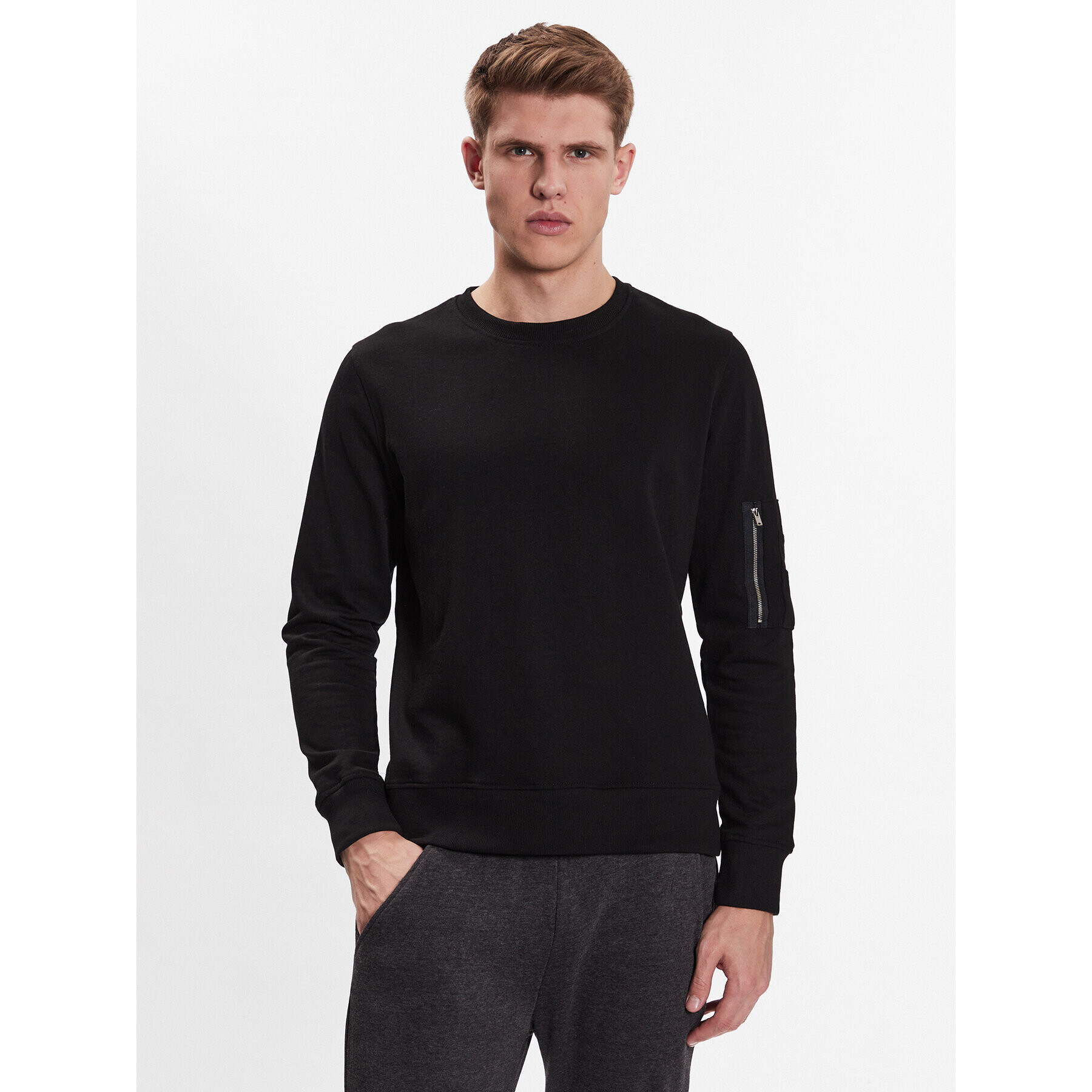 Brave Soul Bluză MSS-69AZLONC Negru Regular Fit - Pled.ro