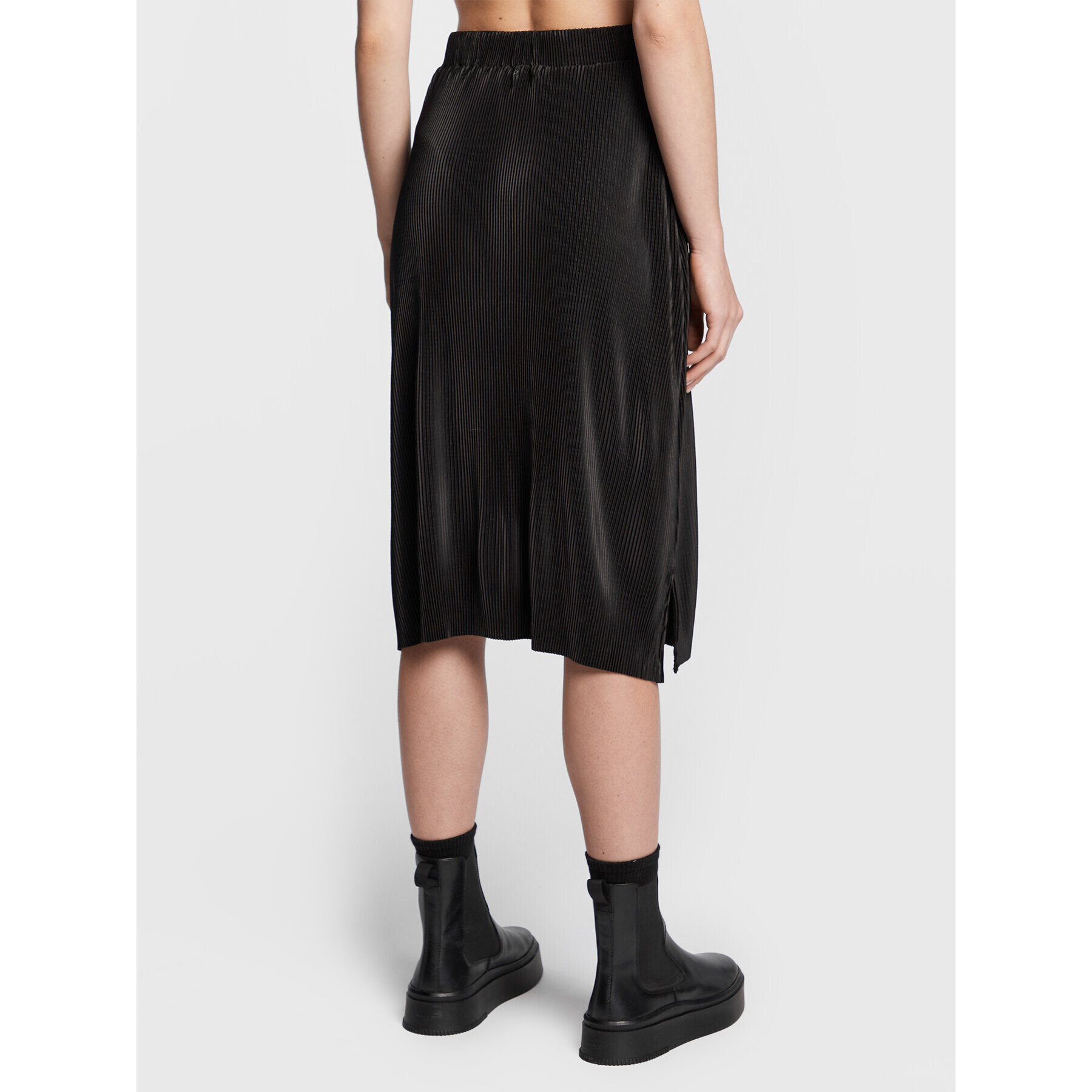 Brave Soul Fustă plisată LSKJ-225ELLE Negru Regular Fit - Pled.ro