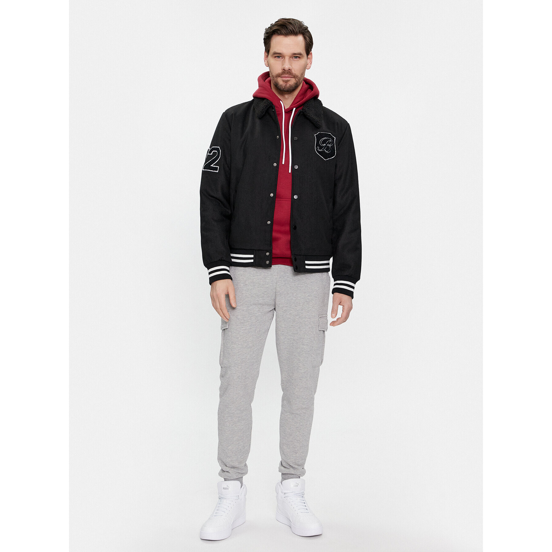 Brave Soul Geacă bomber MJK-DURDEN Negru Regular Fit - Pled.ro