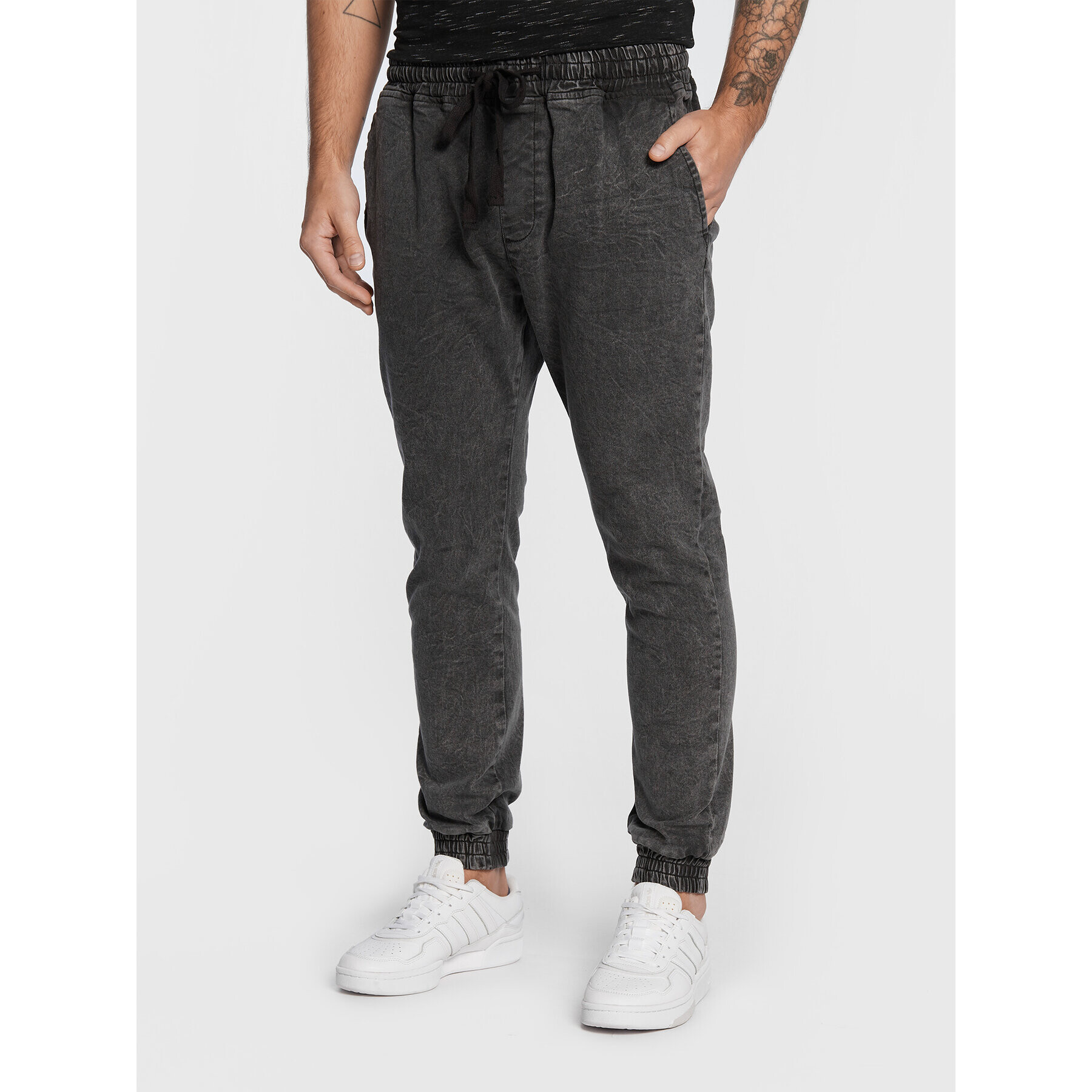 Brave Soul Joggers MJN-IOWA Gri Skinny Fit - Pled.ro