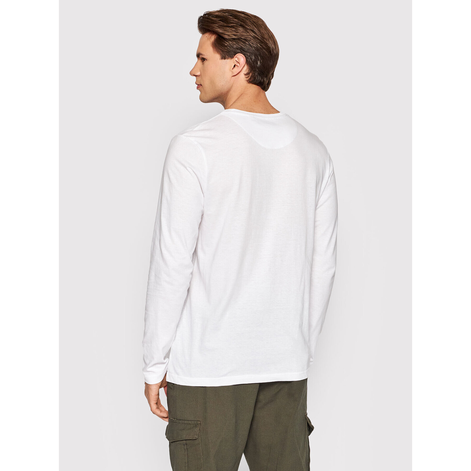 Brave Soul Longsleeve MLT-69MANNI Alb Regular Fit - Pled.ro