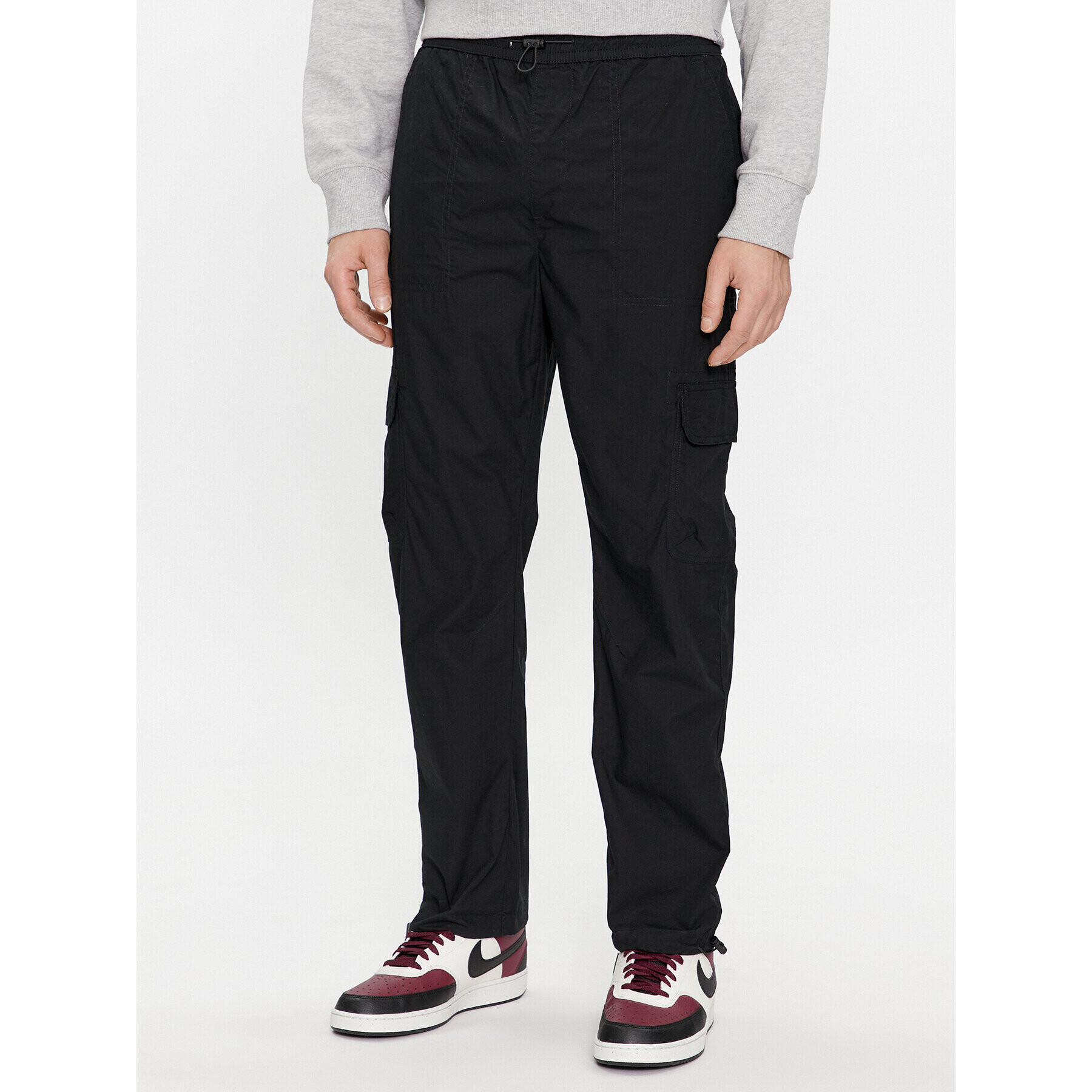 Brave Soul Pantaloni din material MTR-BRETBLACK Negru Regular Fit - Pled.ro