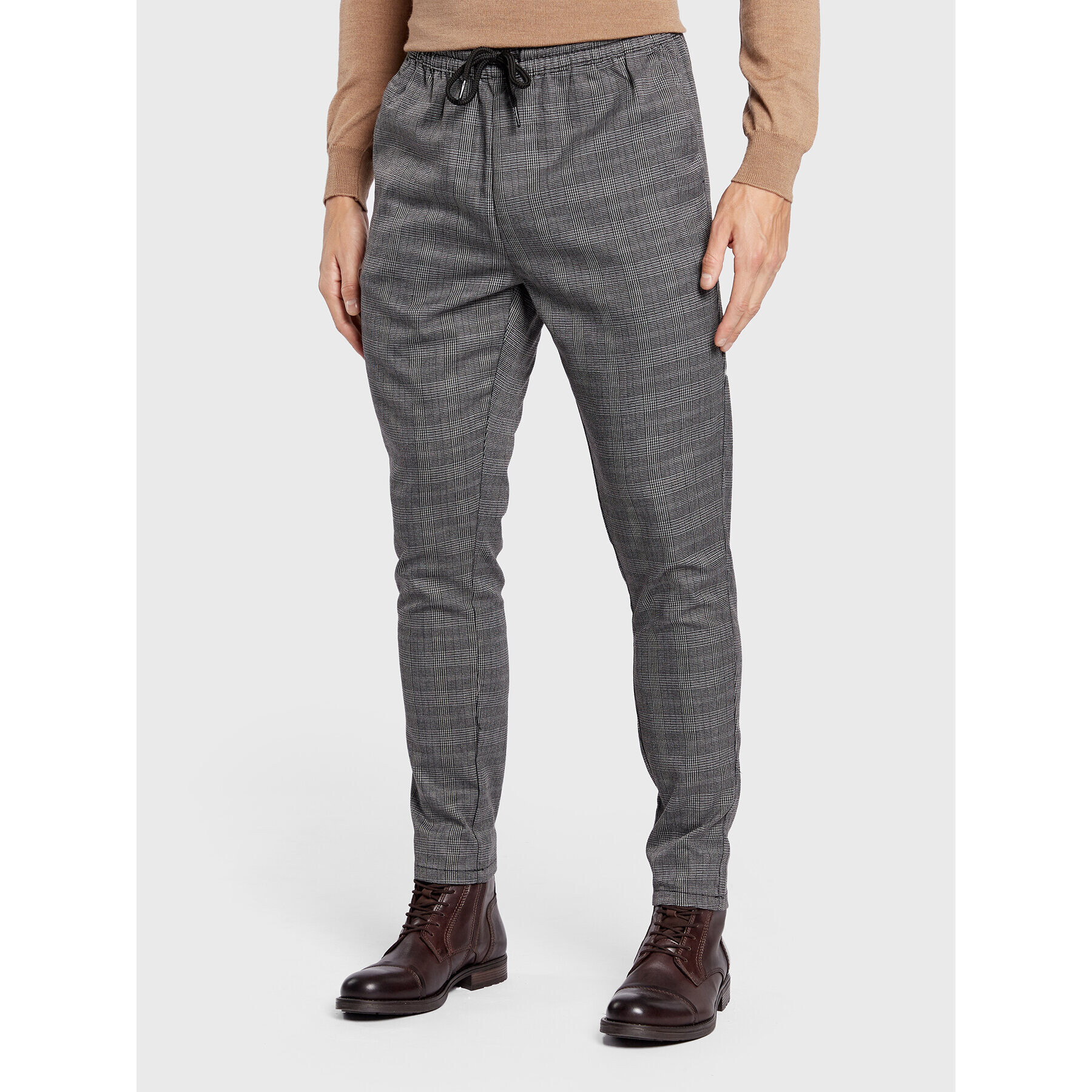 Brave Soul Pantaloni din material MTR-GLEN Gri Slim Fit - Pled.ro