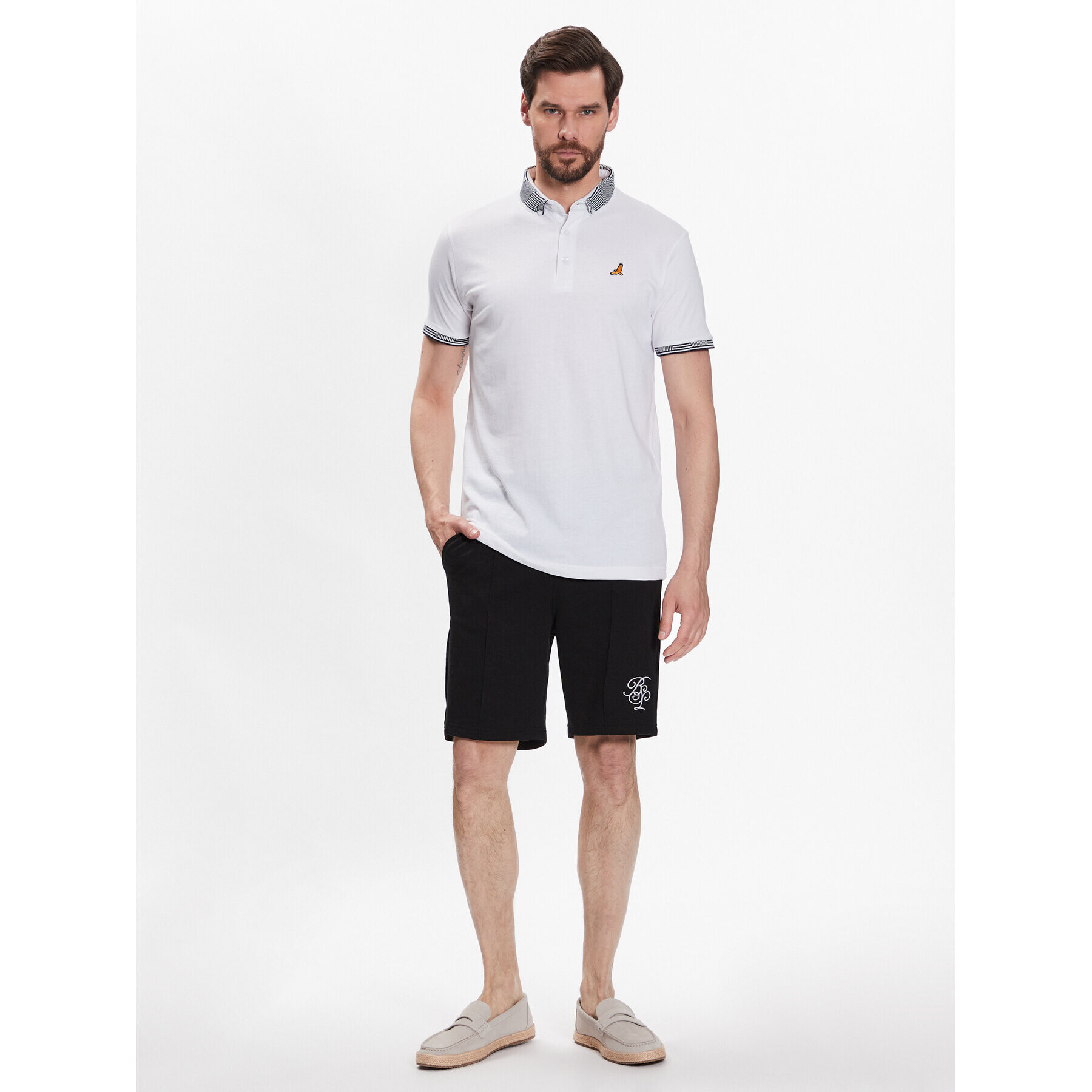 Brave Soul Tricou polo MPS-131GLOVER Alb Regular Fit - Pled.ro