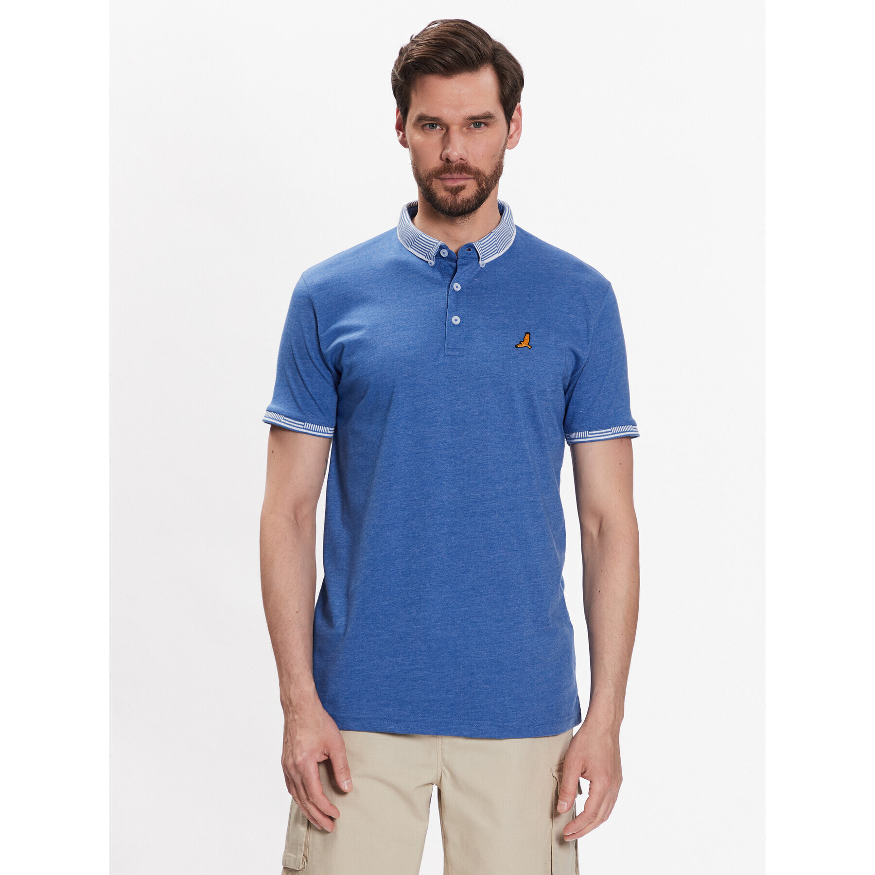 Brave Soul Tricou polo MPS-131GLOVER Albastru Regular Fit - Pled.ro