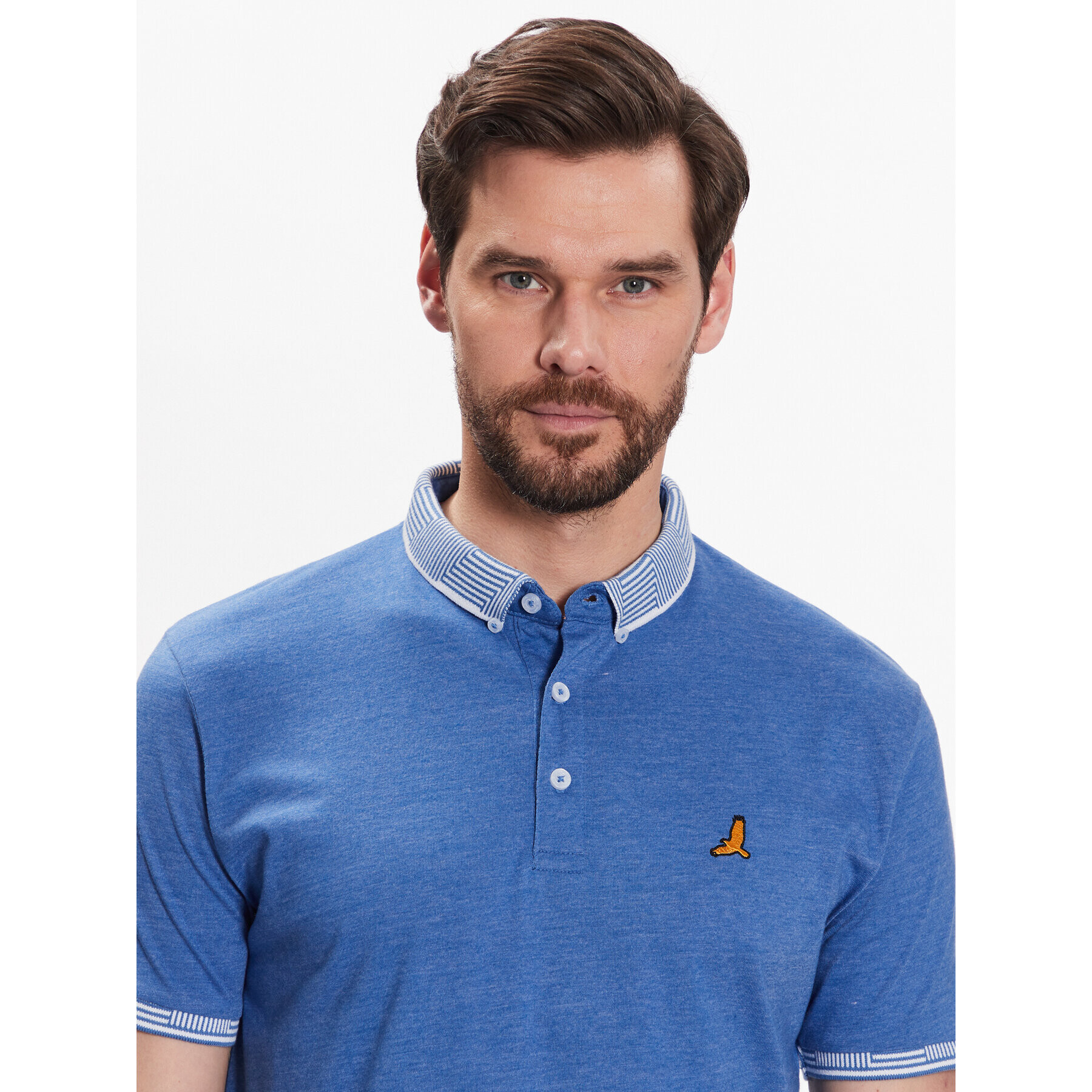 Brave Soul Tricou polo MPS-131GLOVER Albastru Regular Fit - Pled.ro