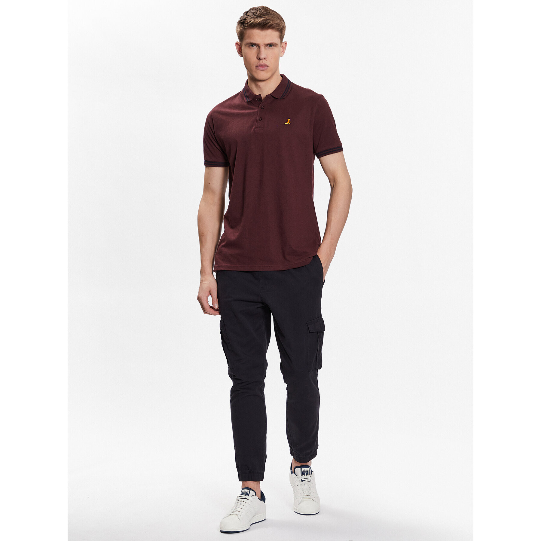 Brave Soul Tricou polo MPS-131KANOHB Vișiniu Regular Fit - Pled.ro