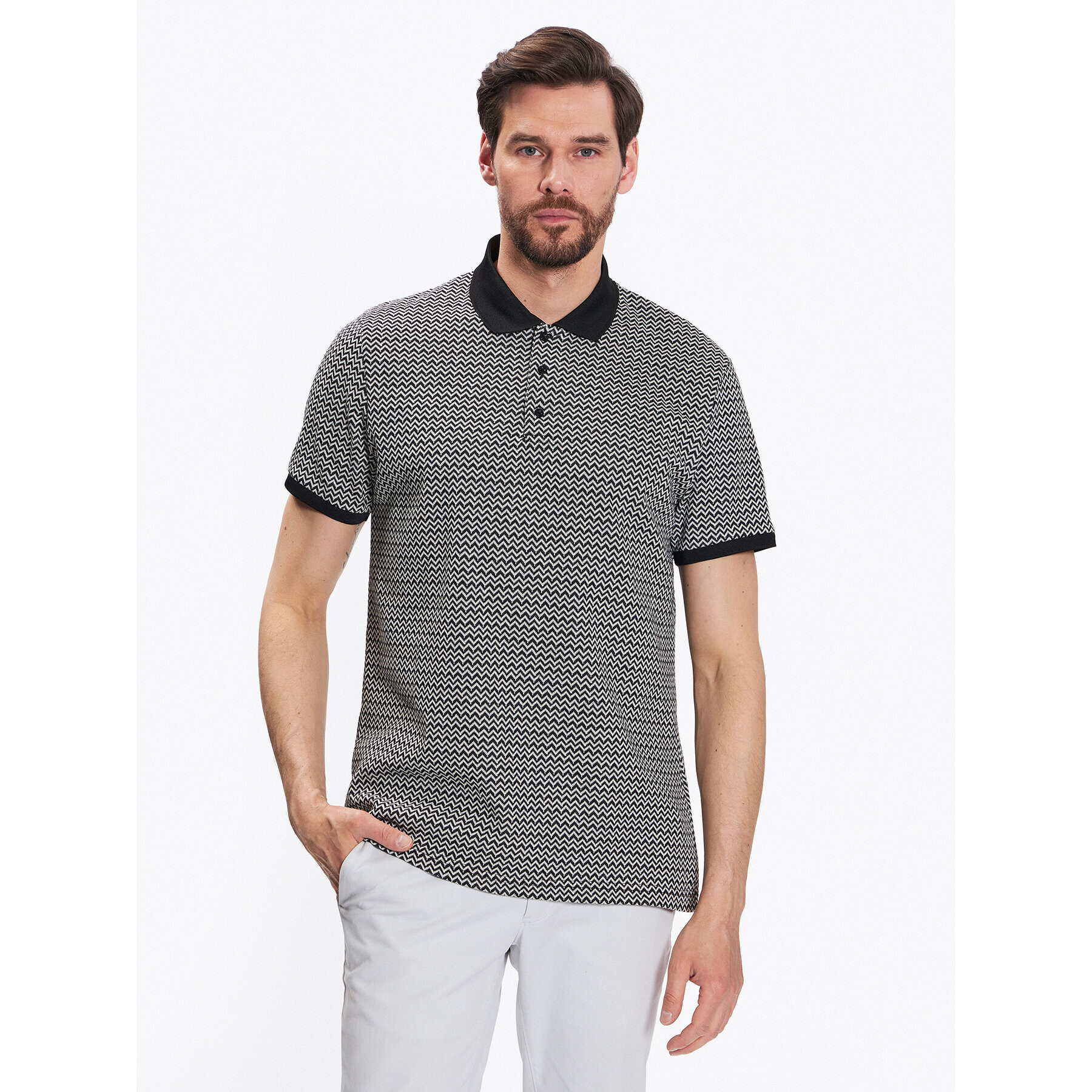 Brave Soul Tricou polo MPS-501ARDA Gri Regular Fit - Pled.ro