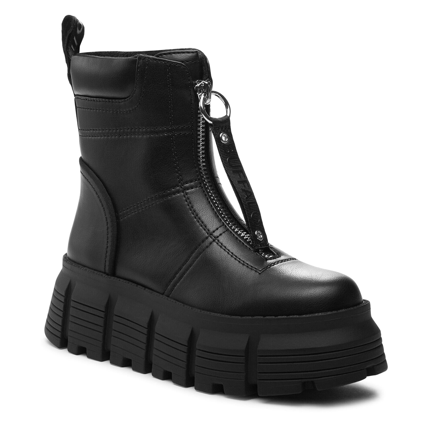 Buffalo Botine Ava Front Zip Boot 1622338 Negru - Pled.ro