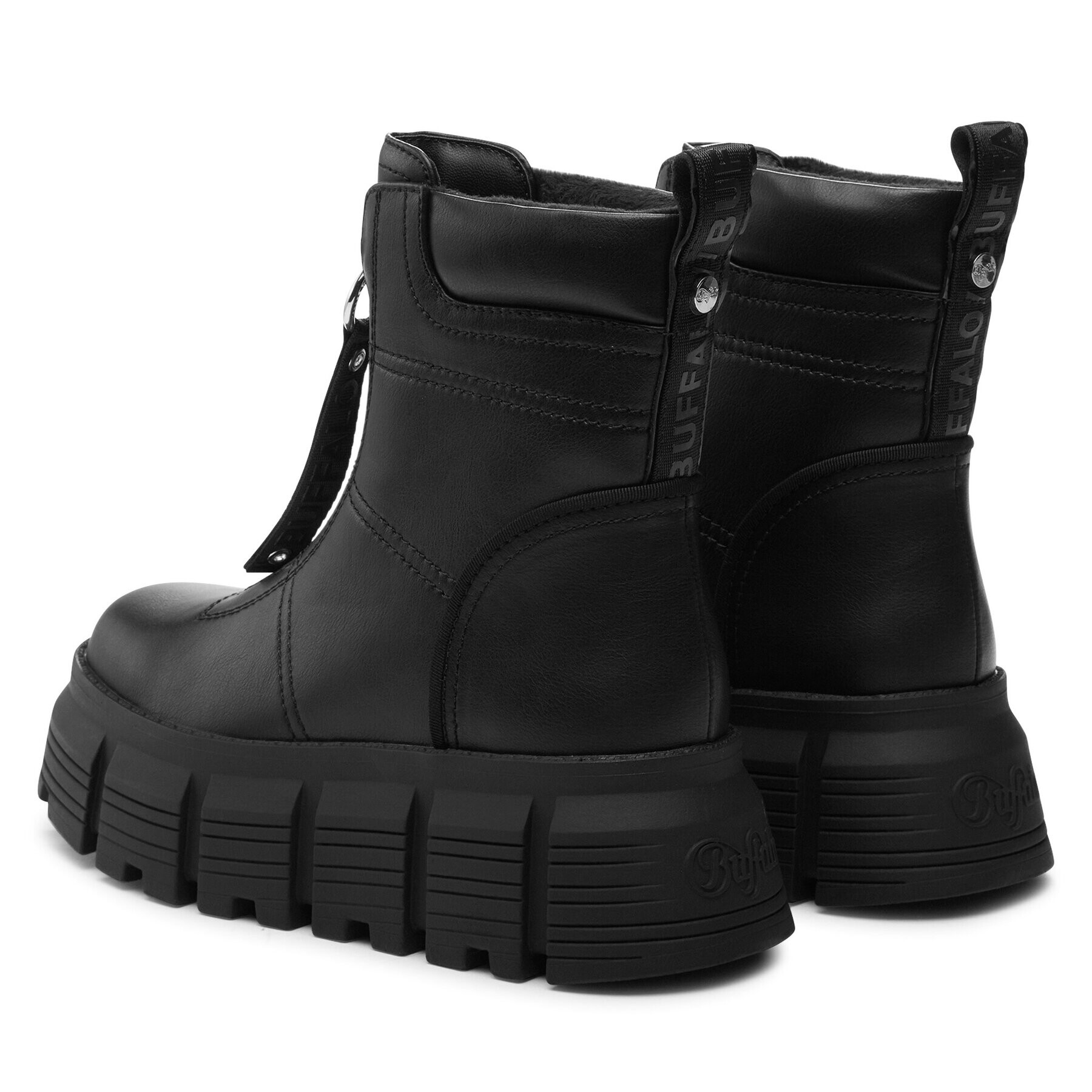 Buffalo Botine Ava Front Zip Boot 1622338 Negru - Pled.ro