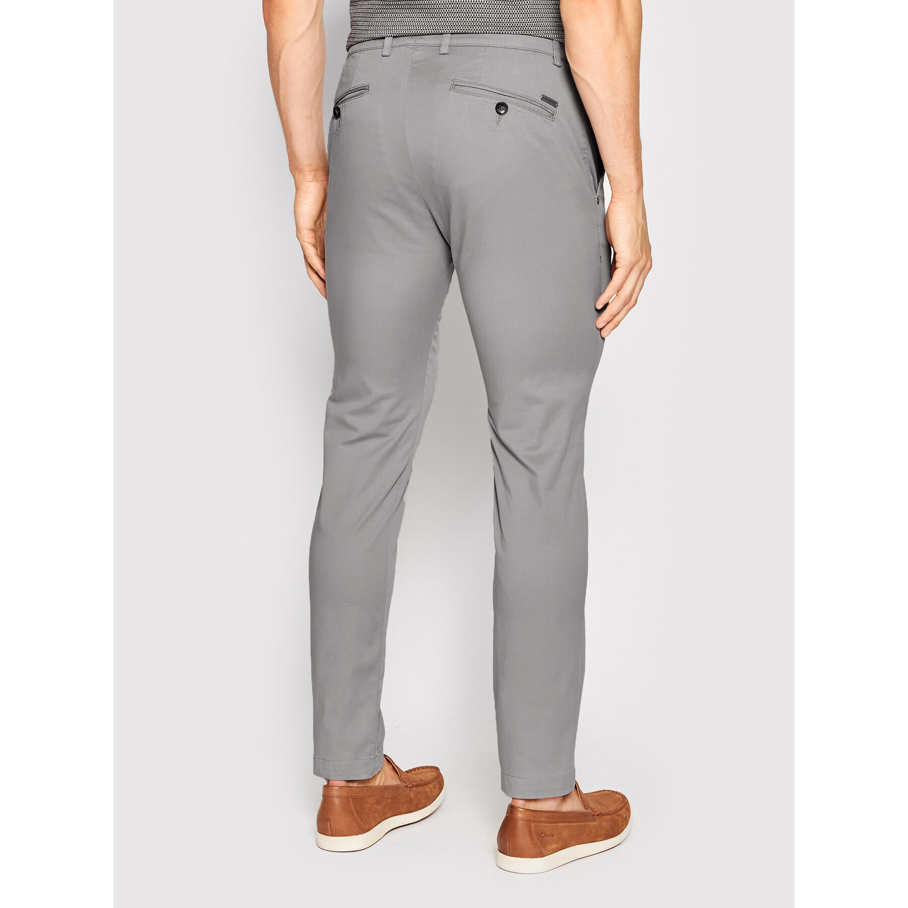 Bugatti Pantaloni chino 4134 16245 Gri Regular Fit - Pled.ro