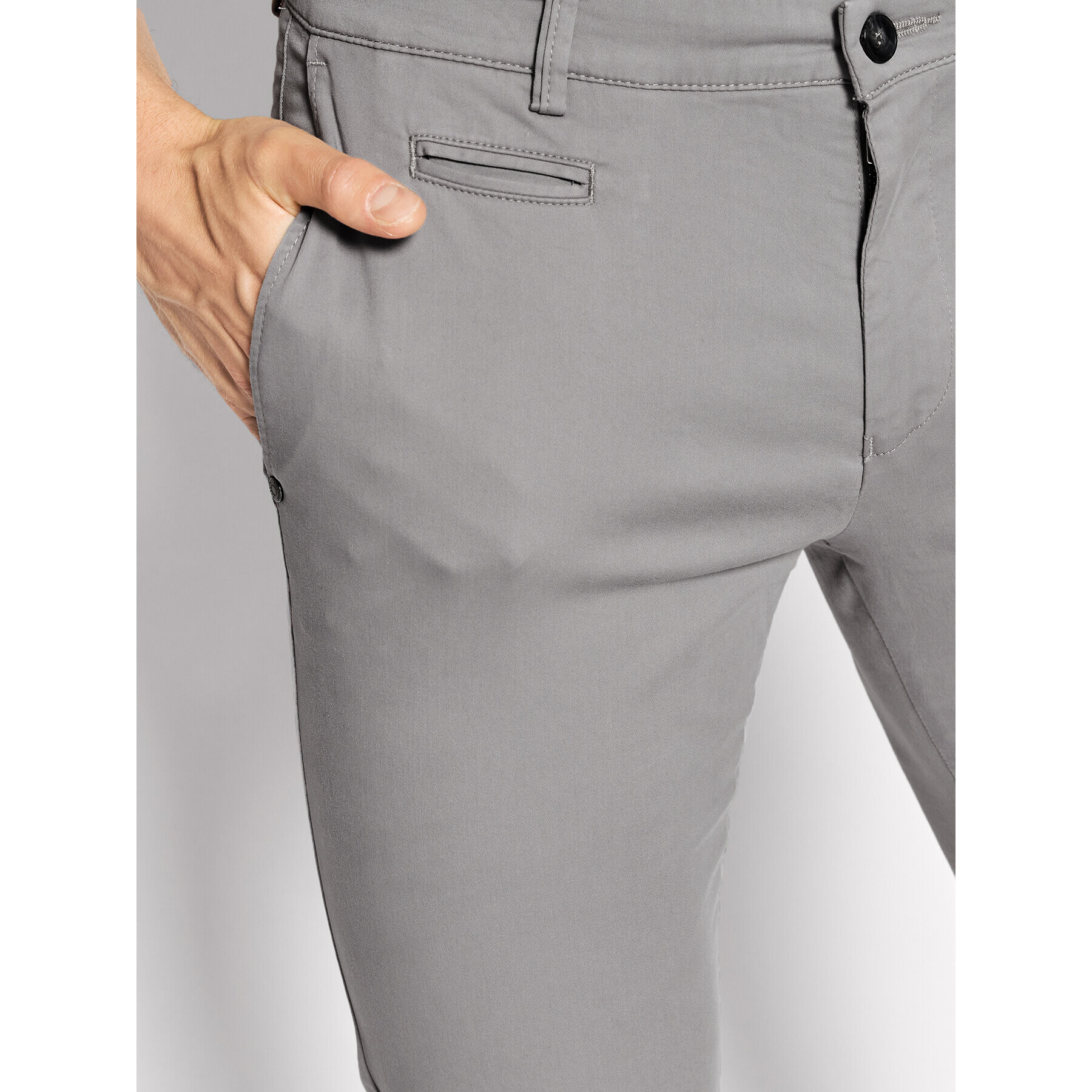 Bugatti Pantaloni chino 4134 16245 Gri Regular Fit - Pled.ro