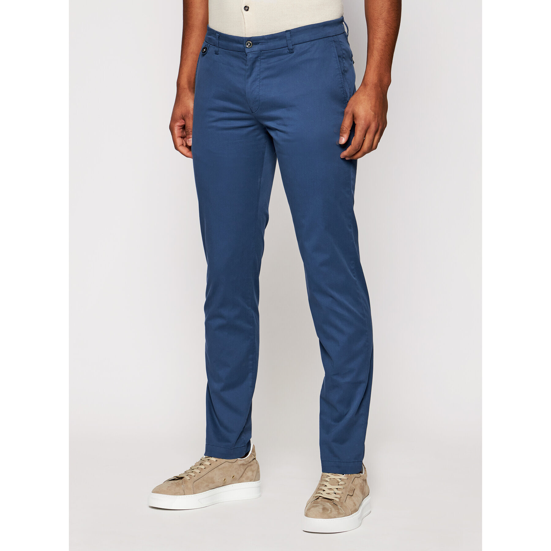 Bugatti Pantaloni chino 4900 76301 Bleumarin Modern Fit - Pled.ro