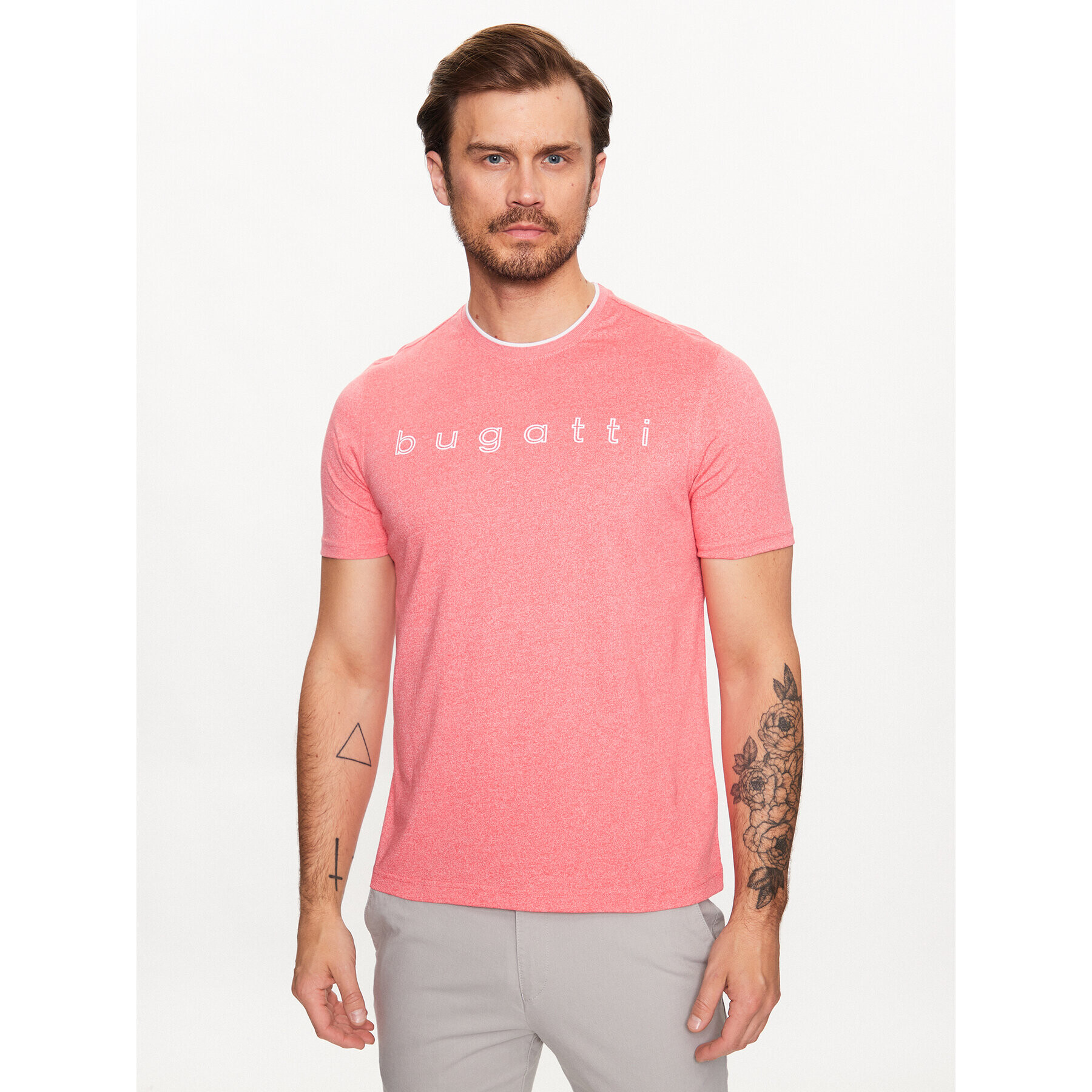 Bugatti Tricou 8350 35042 Coral Regular Fit - Pled.ro