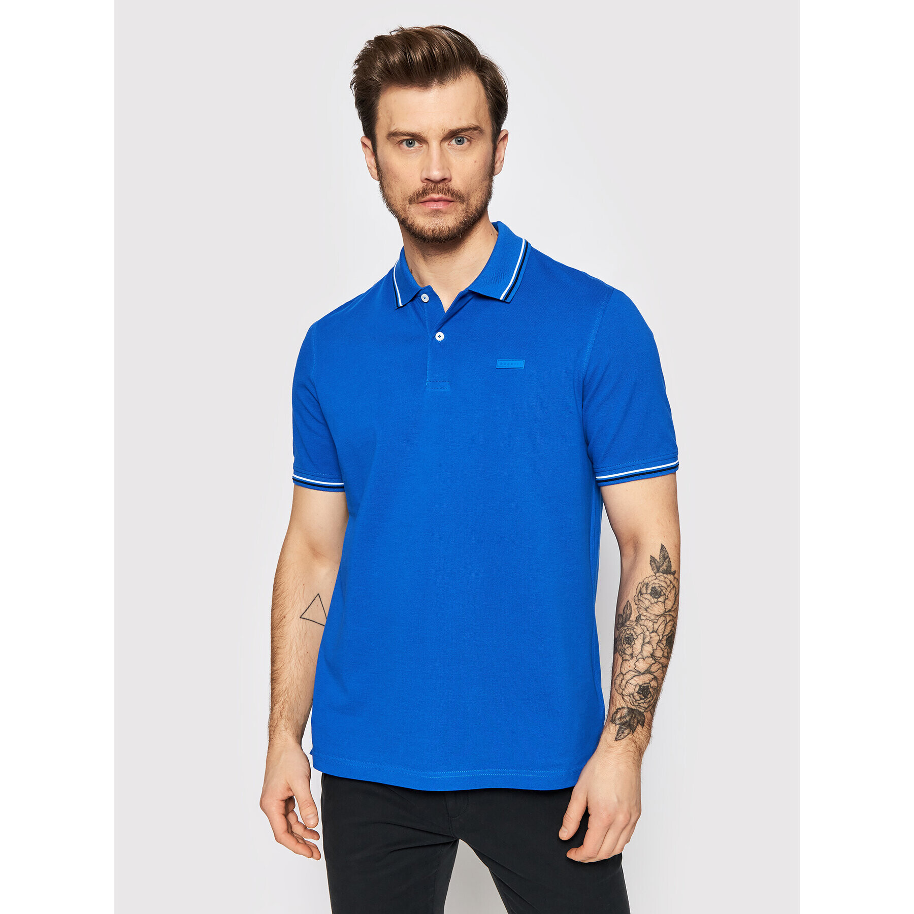 Bugatti Tricou polo 8150 15001 Albastru Regular Fit - Pled.ro