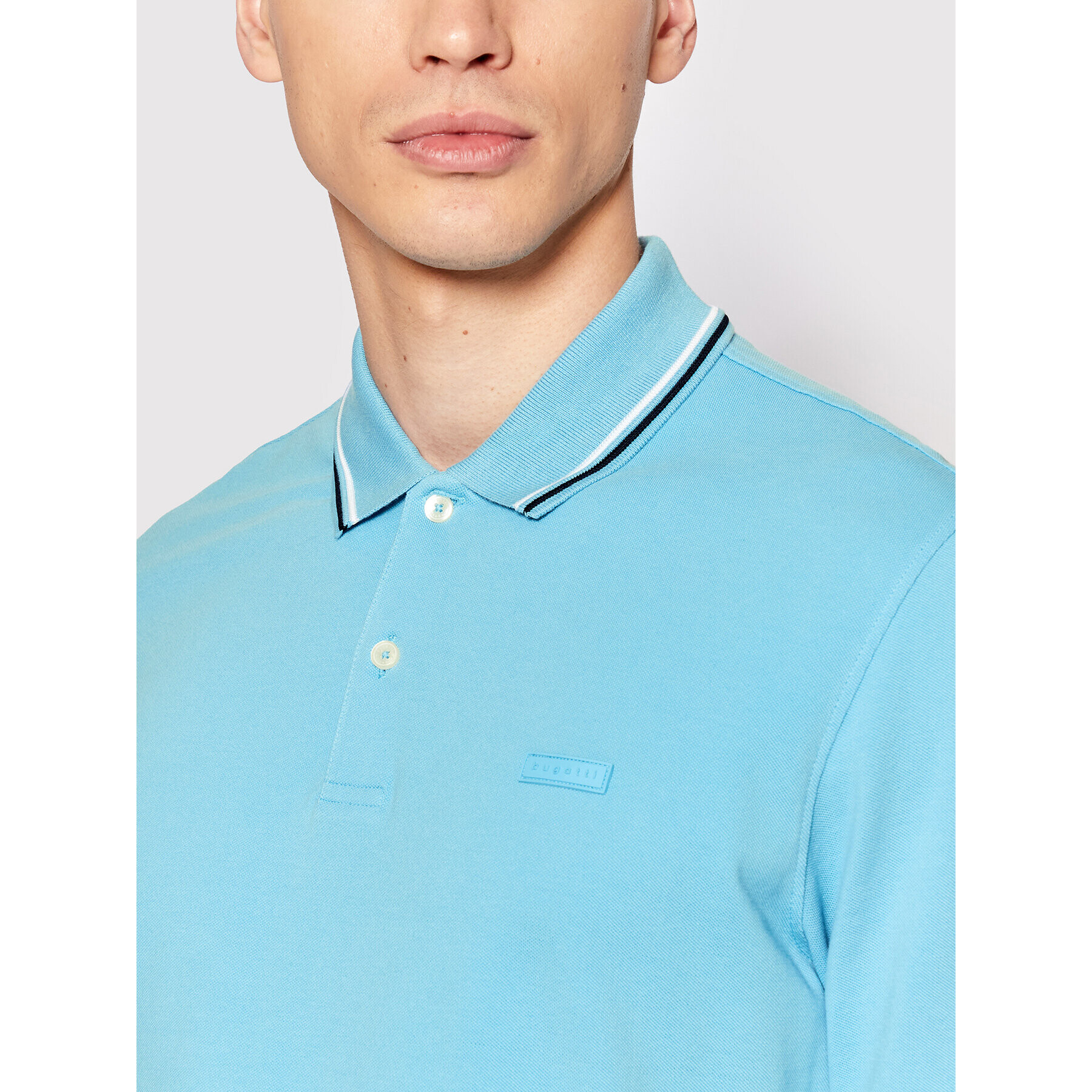 Bugatti Tricou polo 8150 15001 Albastru Regular Fit - Pled.ro